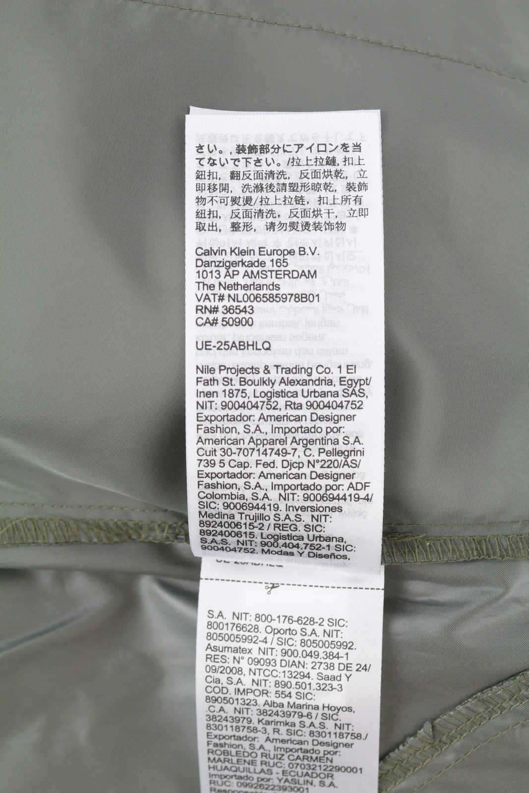 CALVIN KLEIN Men Trousers XL Grey Elastic Waist Shiny Look Thin Track Zip Cargo