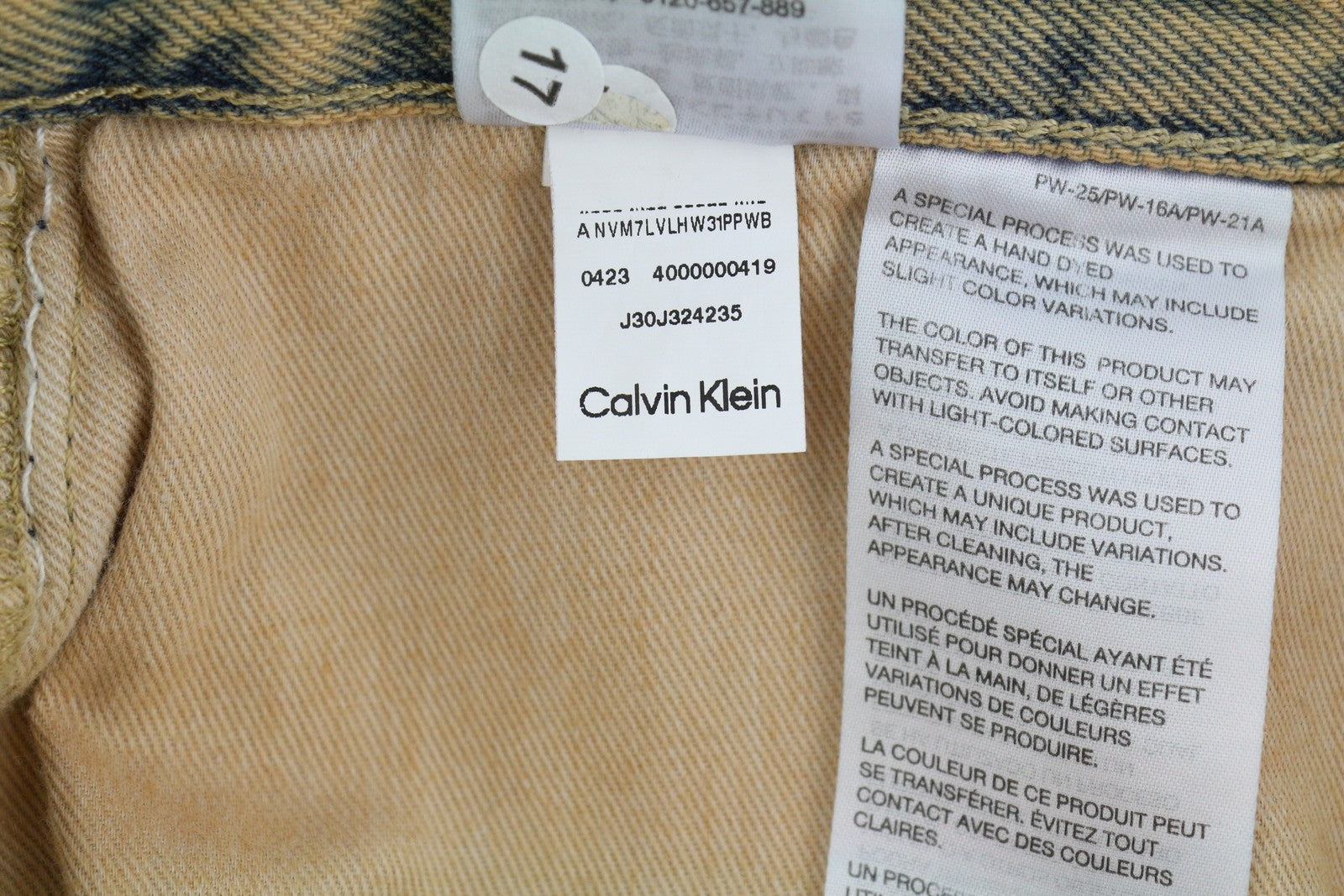 CALVIN KLEIN 90s Straight Men Jeans W30 Faded Brown Zip Fly Logo Denim RRP119