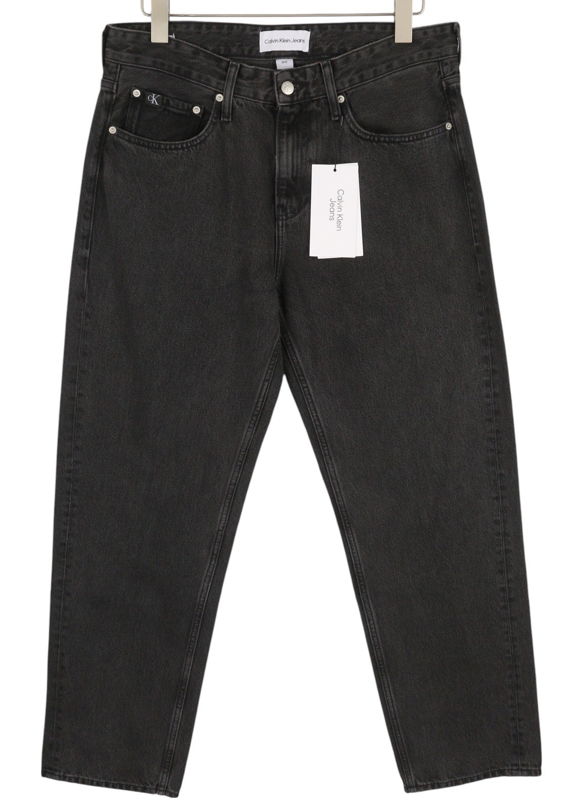 CALVIN KLEIN 90s Straight Men Jeans W32 Black Zip Fly Pockets Denim RRP119