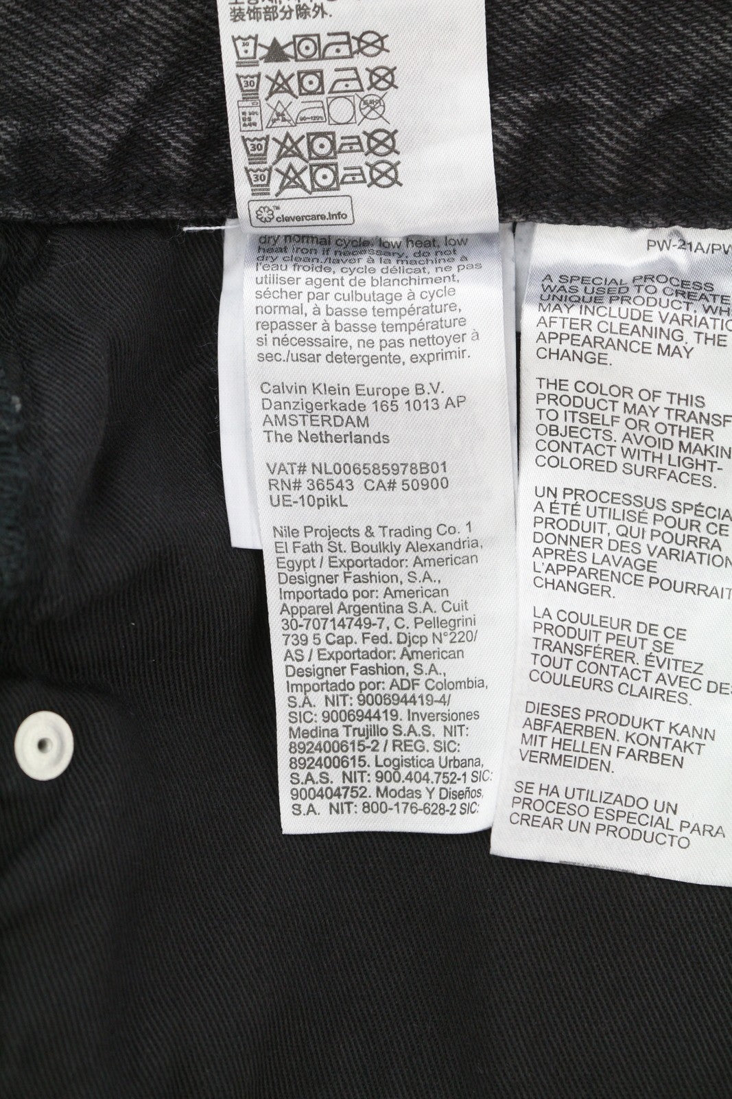 CALVIN KLEIN 90s Straight Men Jeans W32 Black Zip Fly Pockets Denim RRP119