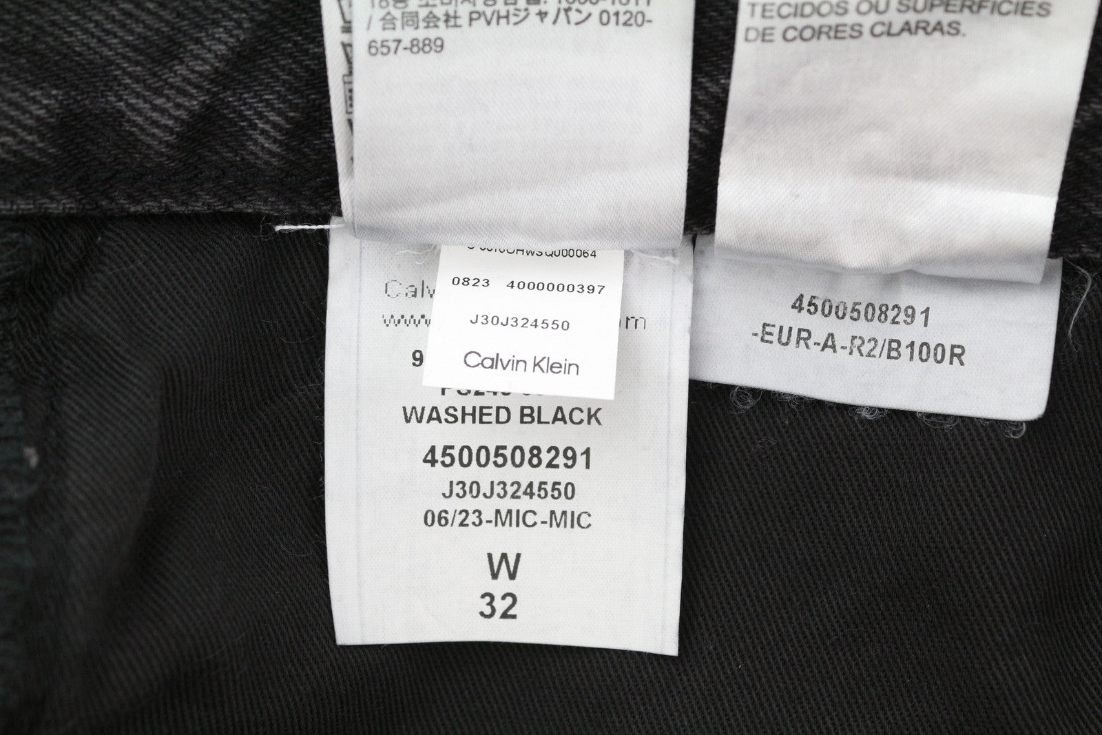 CALVIN KLEIN 90s Straight Men Jeans W32 Black Zip Fly Pockets Denim RRP119
