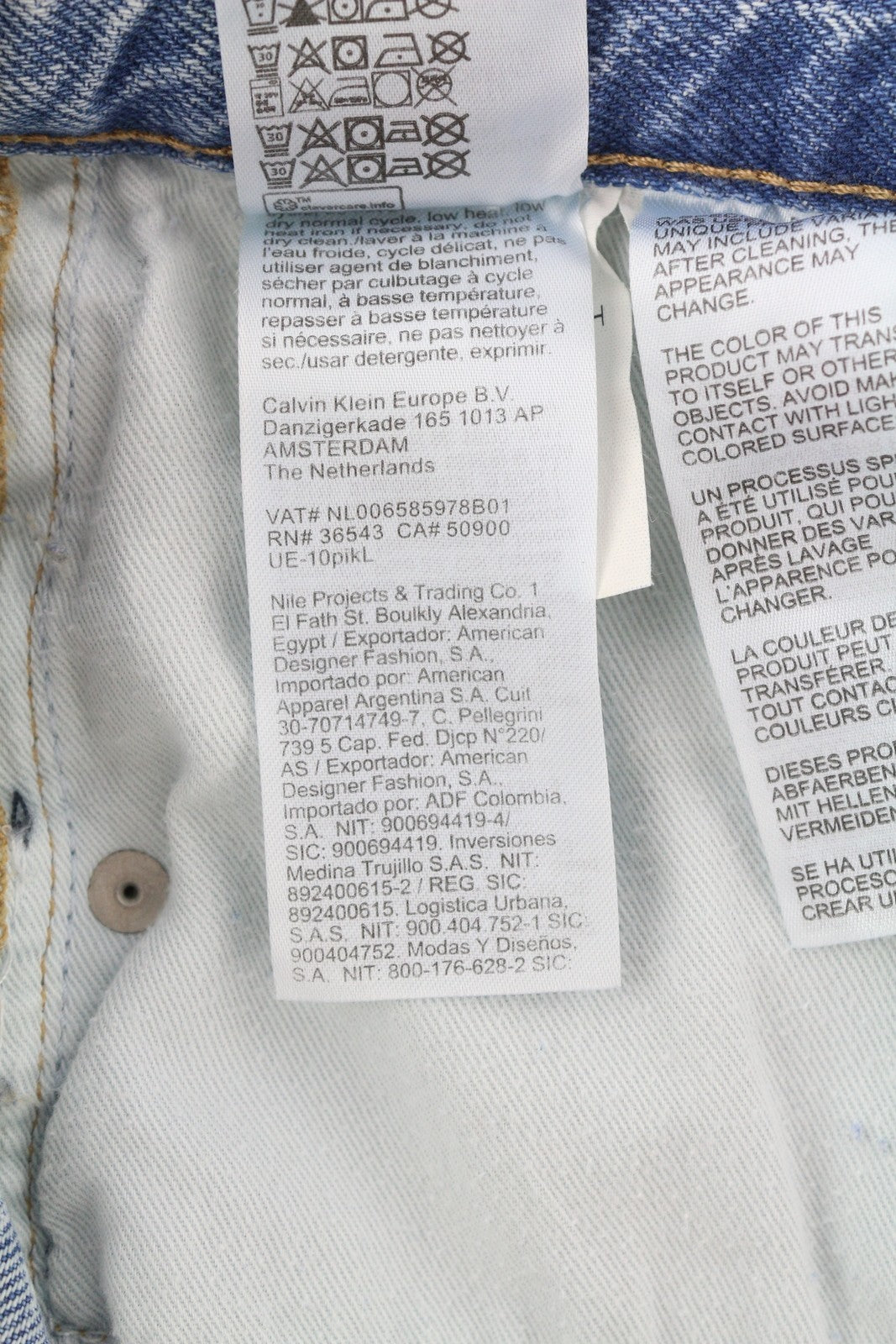 CALVIN KLEIN 90s Straight Men Jeans W31 Faded Blue Zip Fly Logo Denim RRP119