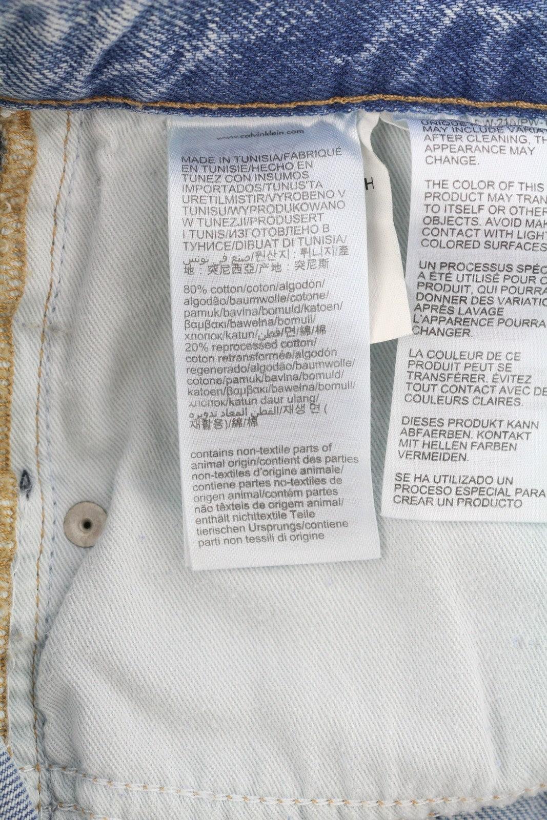 CALVIN KLEIN 90s Straight Men Jeans W31 Faded Blue Zip Fly Logo Denim RRP119