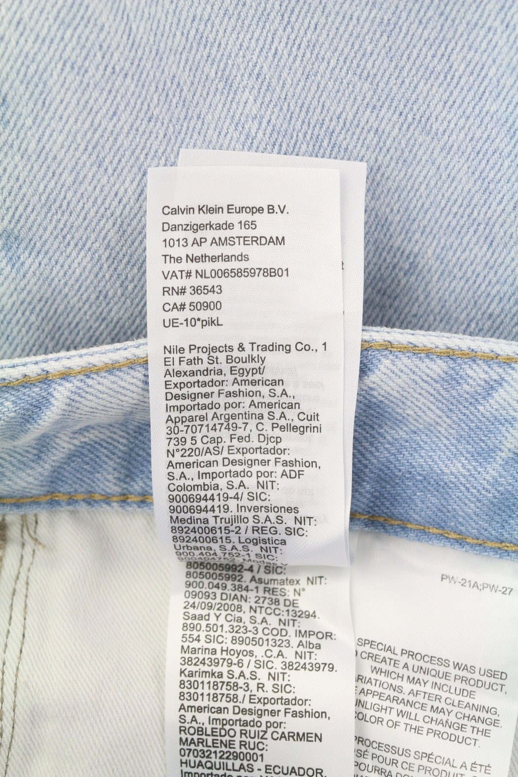 CALVIN KLEIN 90s Straight Men Jeans W30 Light Blue Washed Faded Zip Fly Denim