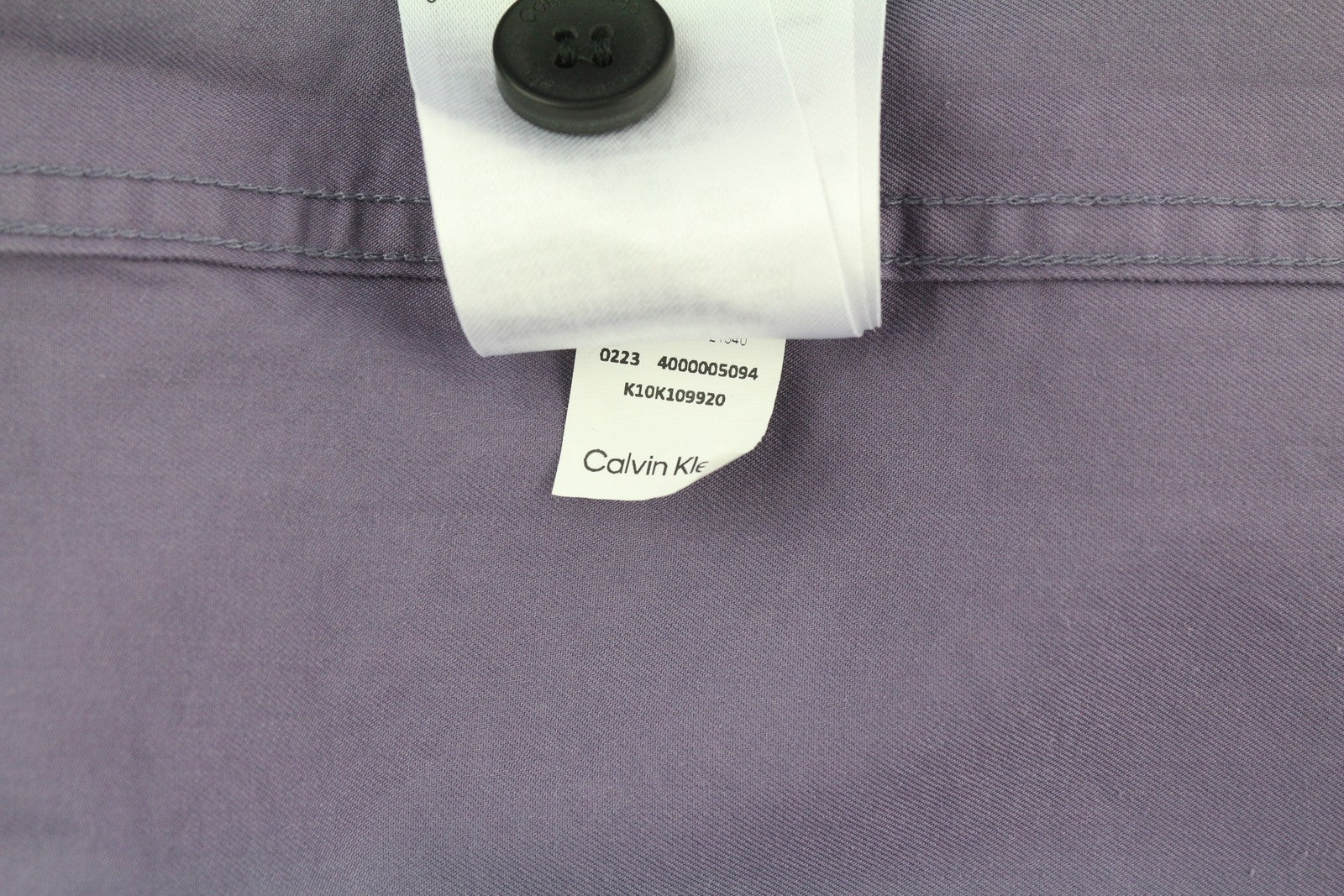 CALVIN KLEIN Men Shirt M Beige Button-Up Polo Patch Pockets Overshirt RRP119