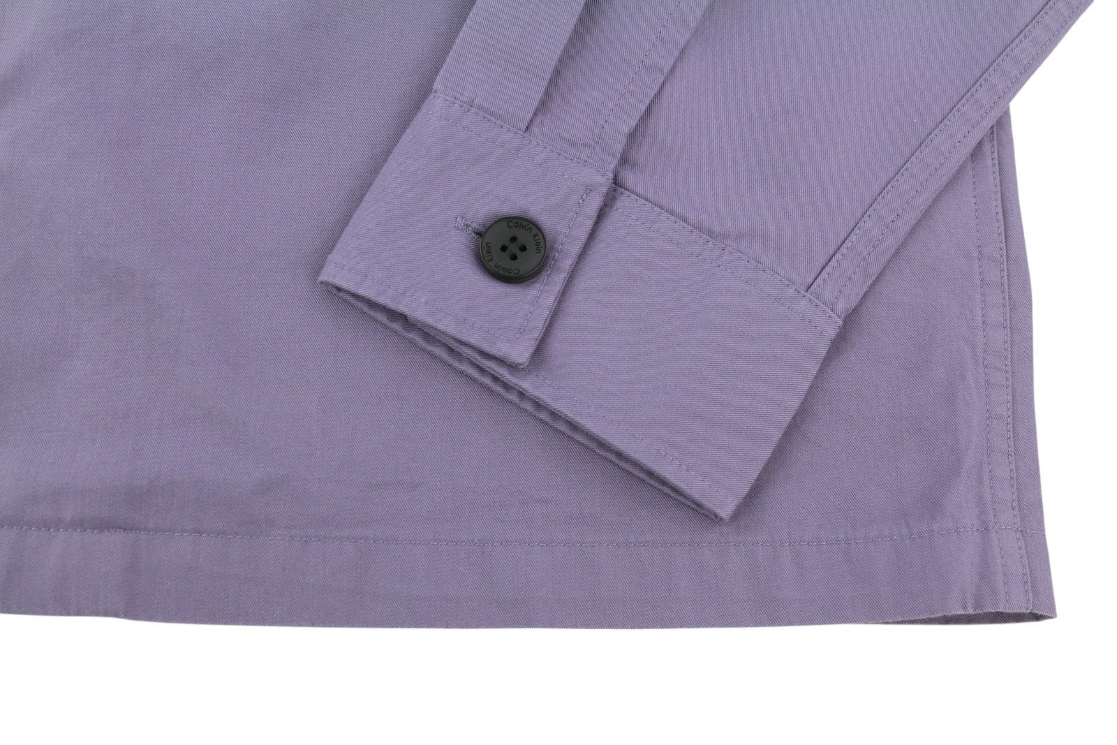 CALVIN KLEIN Men Shirt M Beige Button-Up Polo Patch Pockets Overshirt RRP119