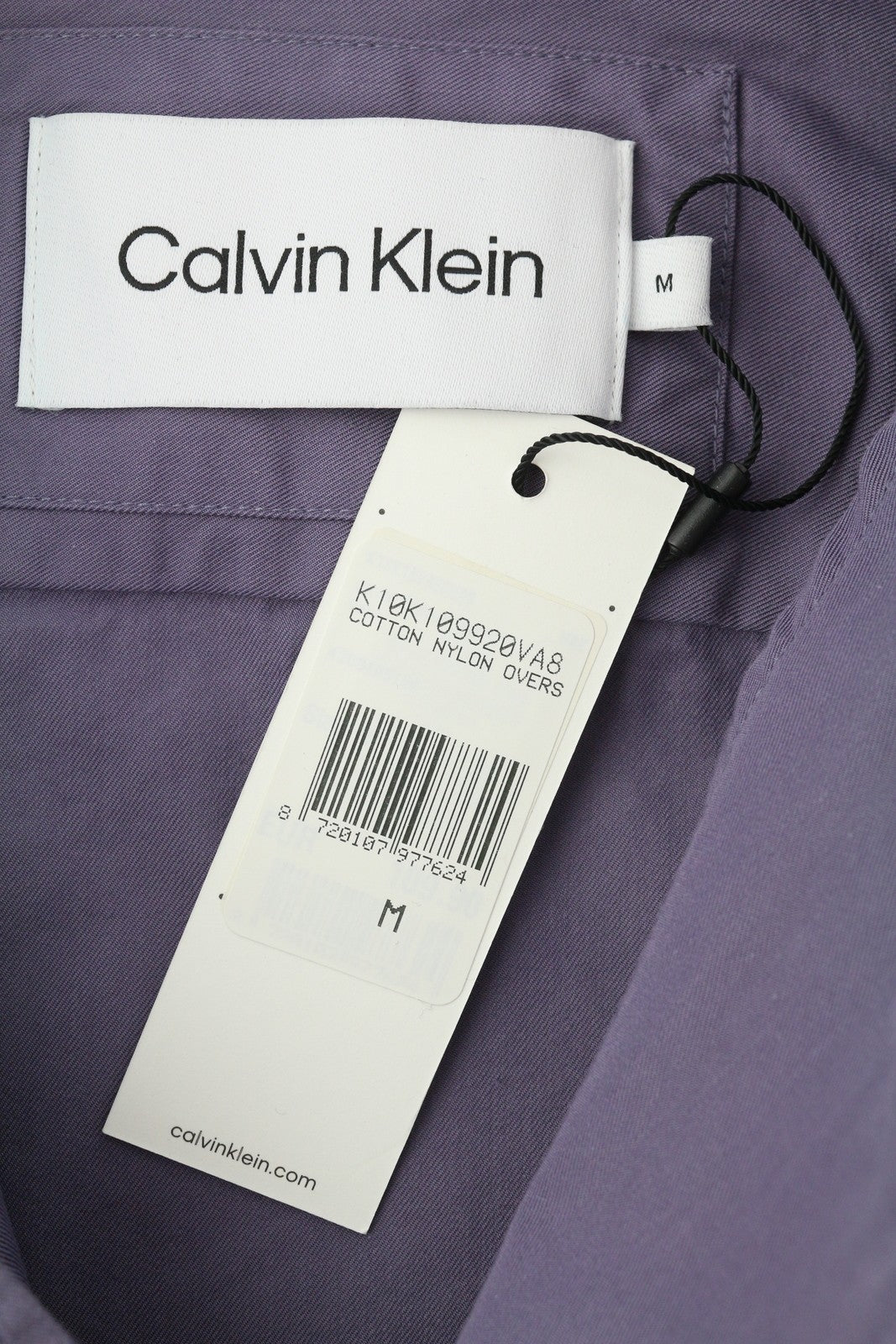 CALVIN KLEIN Men Shirt M Beige Button-Up Polo Patch Pockets Overshirt RRP119
