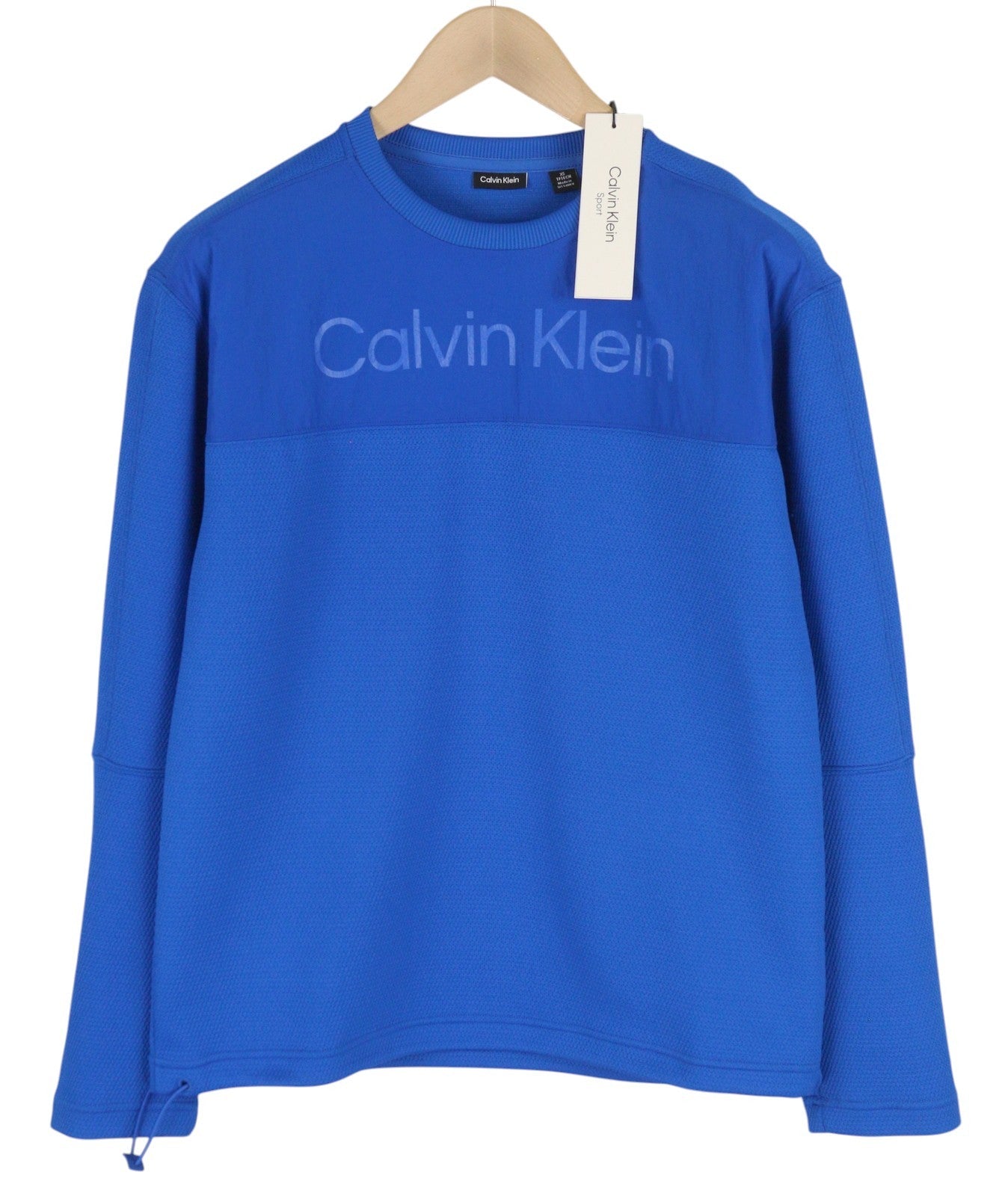CALVIN KLEIN Men Sweatshirt XS Blue Sport Crew Collar Logo Pull On RRP109