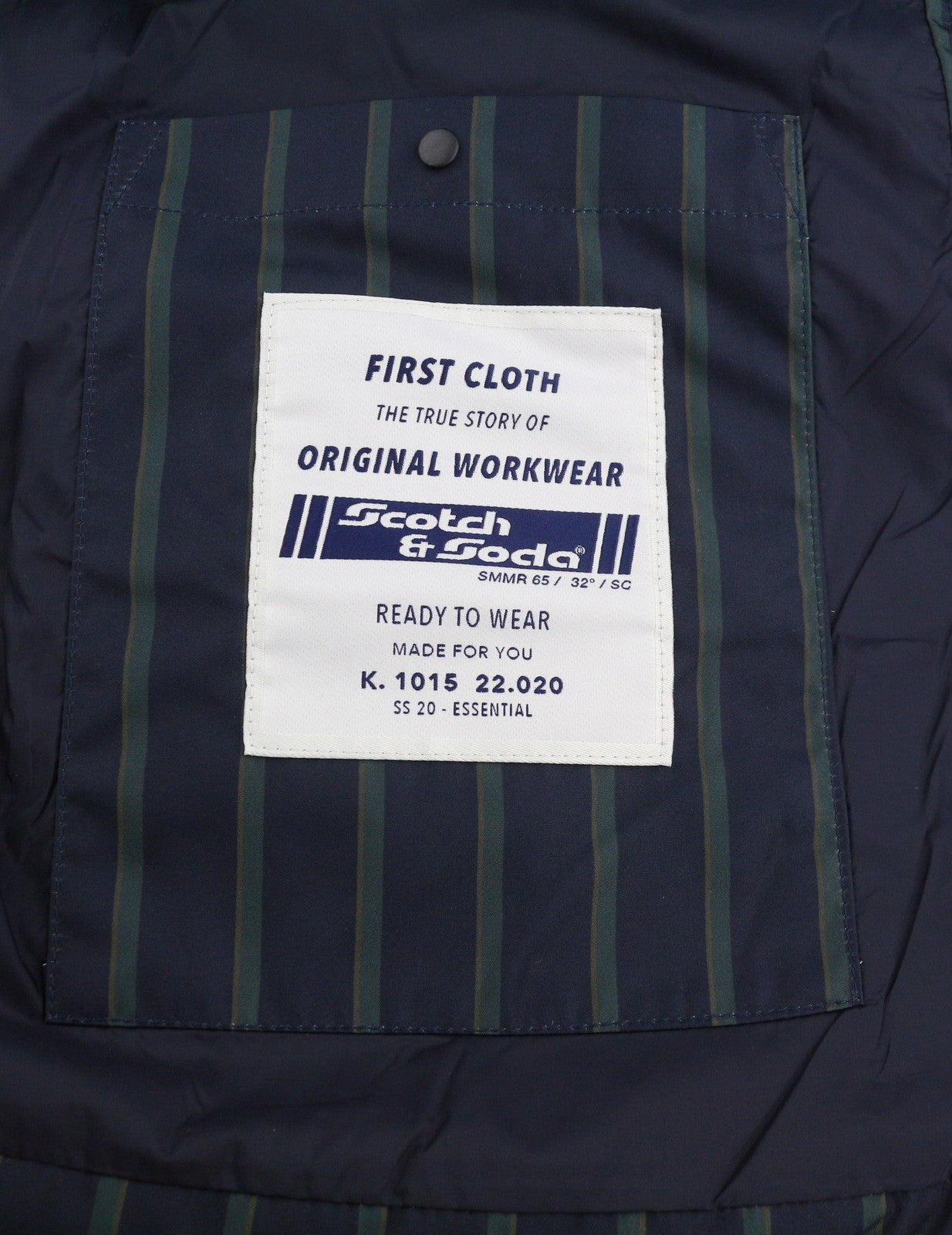 SCOTCH & SODA Men Jacket M Dark Blue Double Garment Hidden Button Waistcoat 2in1