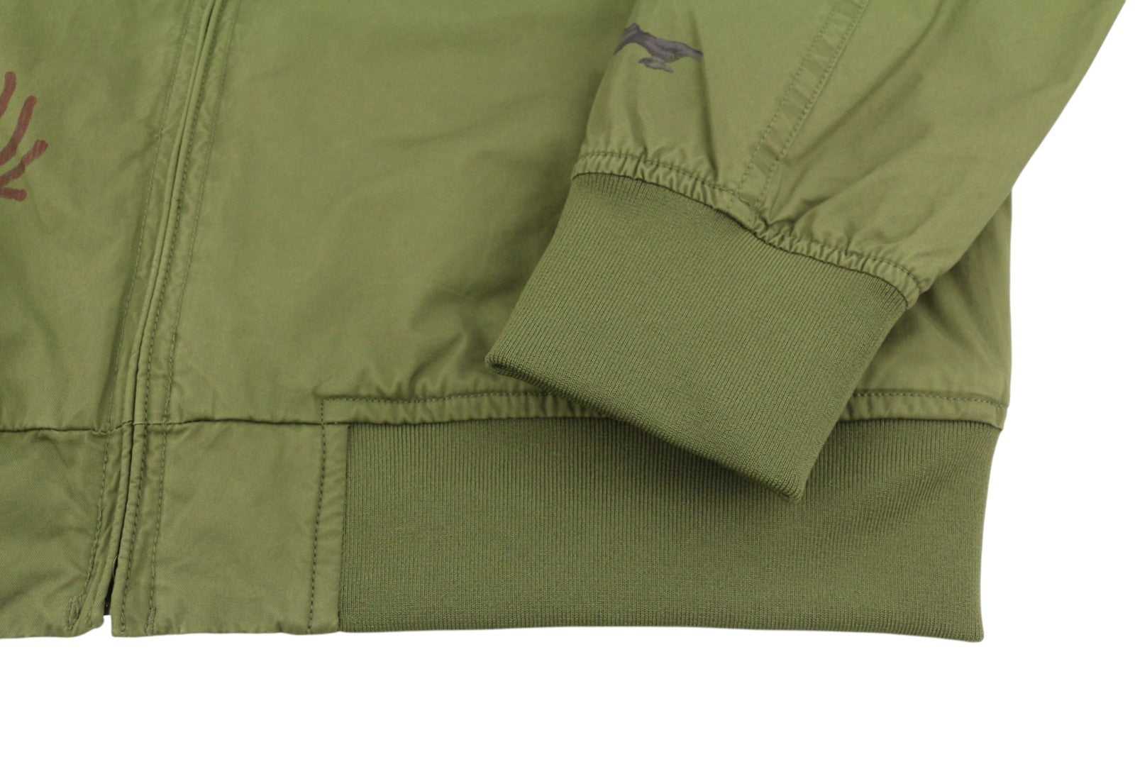 SCOTCH & SODA Men Jacket M Khaki Green Patterned Spread Full Zip Lightweight