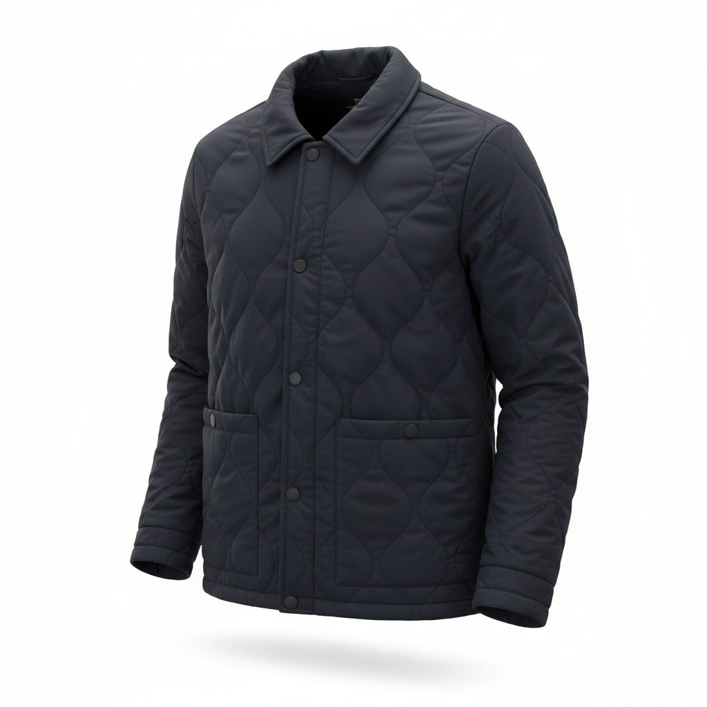 SCOTCH & SODA Men Jacket M Dark Blue Quilted Slightly Padded Lightweight