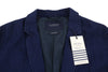 SCOTCH & SODA Men Blazer M Dark Blue Cotton Notch Lapel Single-Breasted
