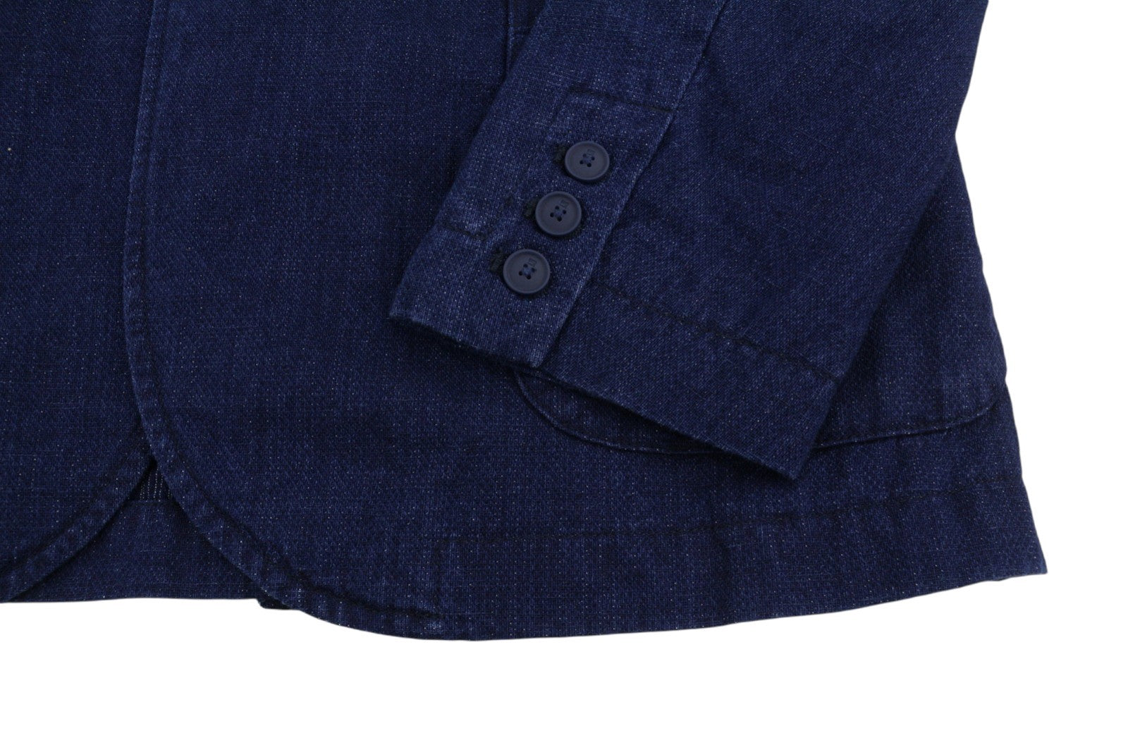 SCOTCH & SODA Men Blazer M Dark Blue Cotton Notch Lapel Single-Breasted