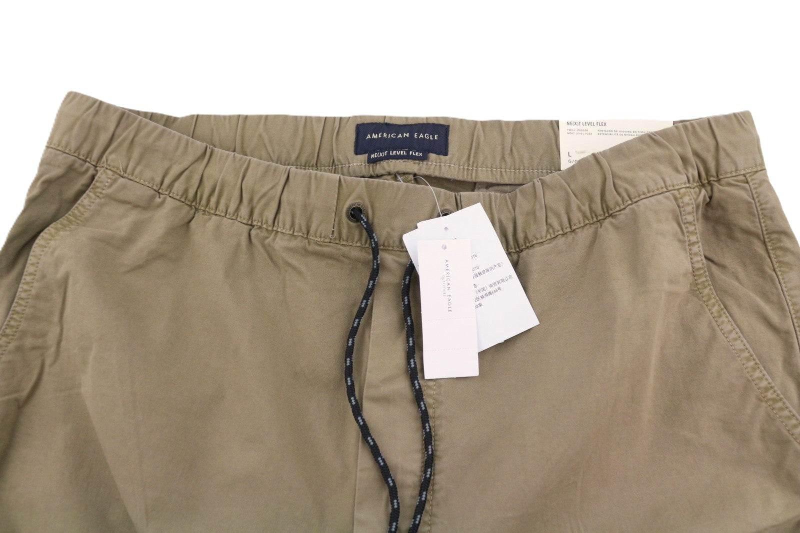 AMERICAN EAGLE OUTFITTERS Twill Jogger Men Trousers L Brown Next Level Flex