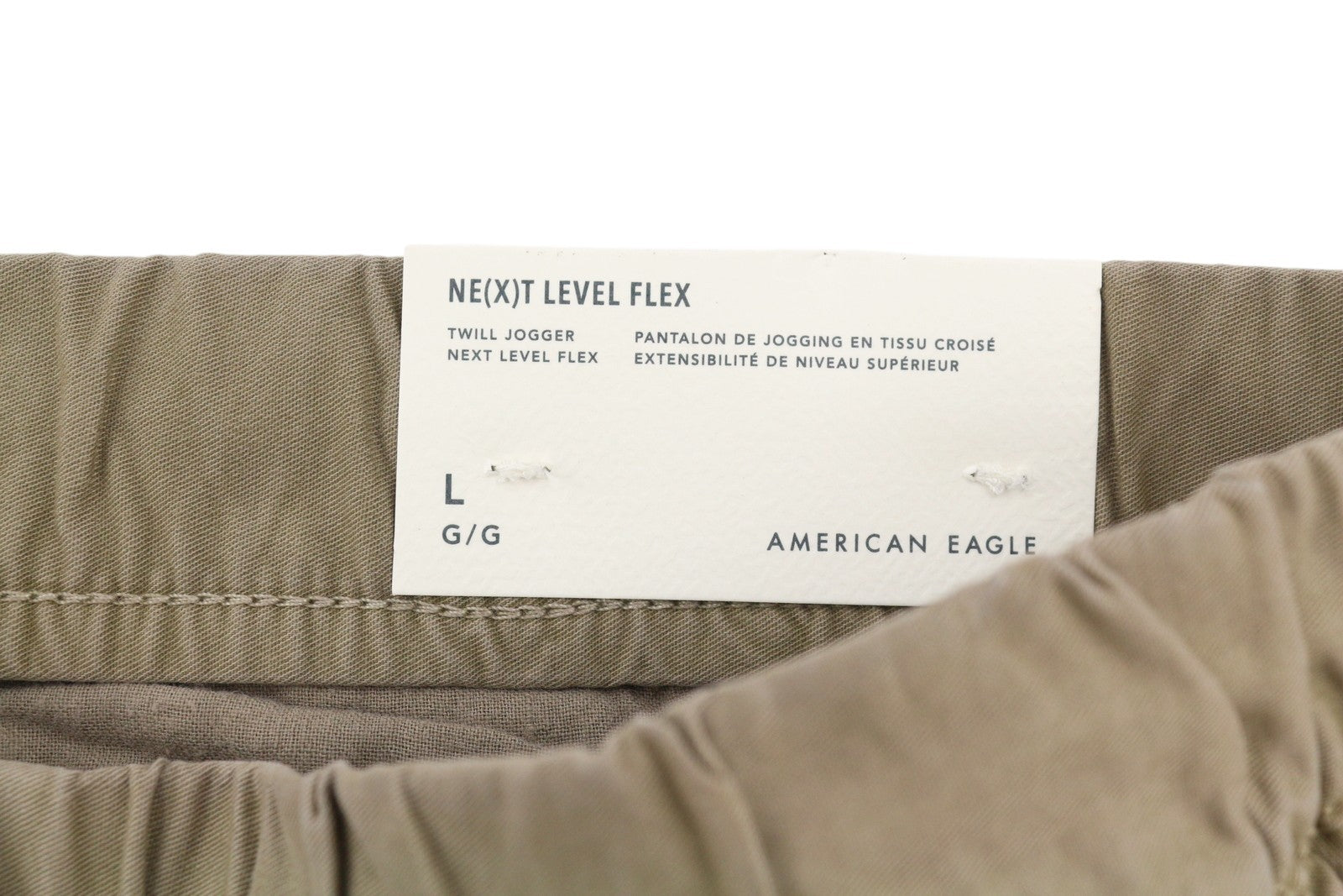 AMERICAN EAGLE OUTFITTERS Twill Jogger Men Trousers L Brown Next Level Flex