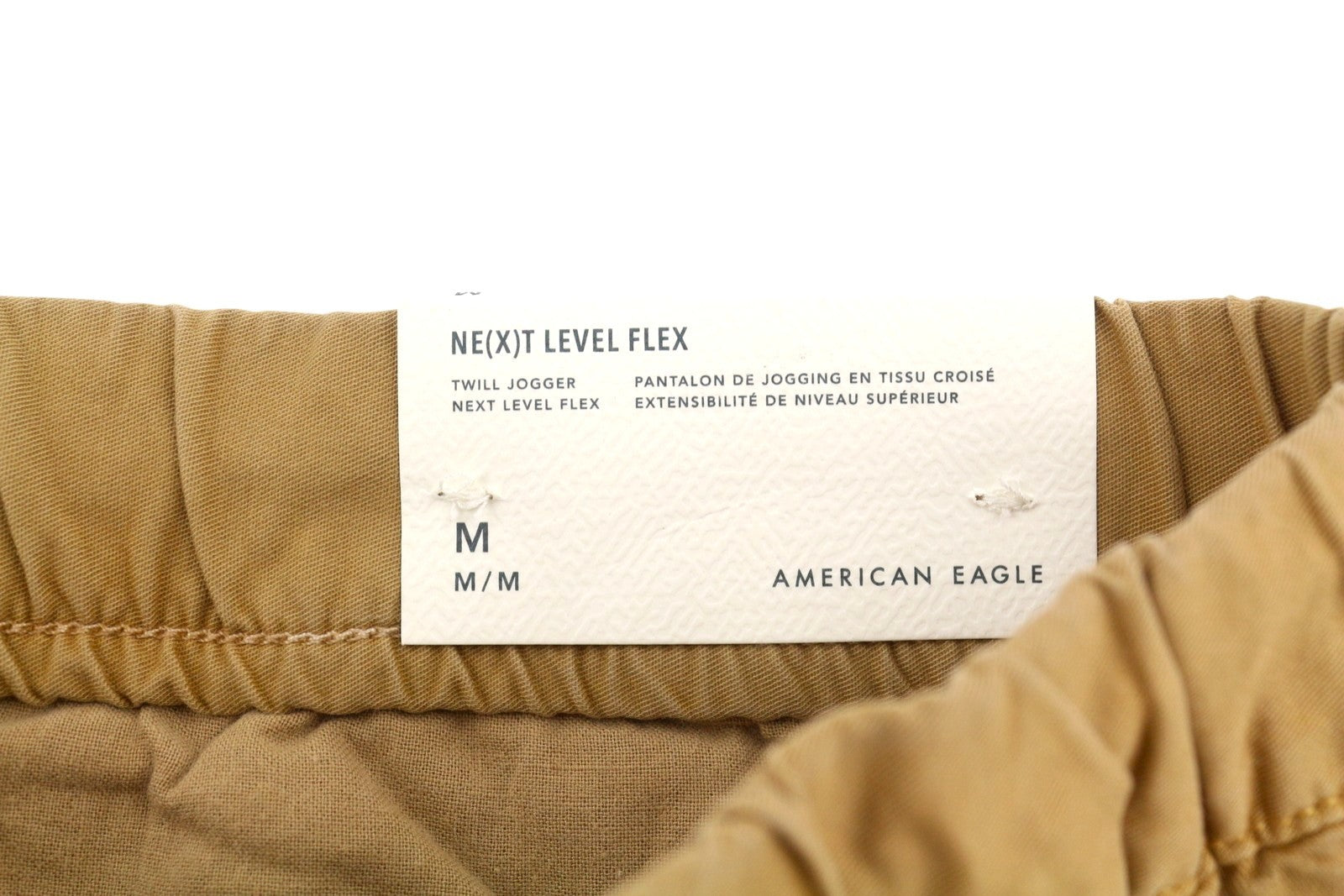 AMERICAN EAGLE OUTFITTERS Twill Jogger Men Trousers M Brown Flex Stretch