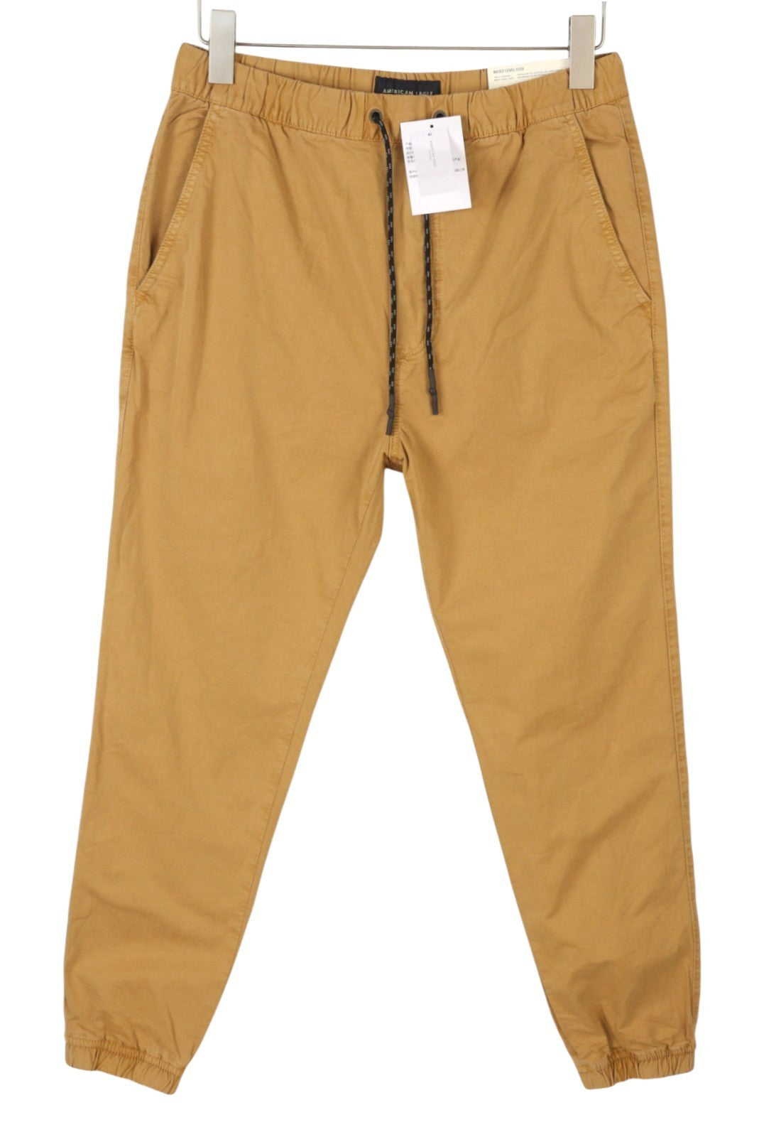 AMERICAN EAGLE OUTFITTERS Twill Jogger Men Trousers L Brown Flex Stretch