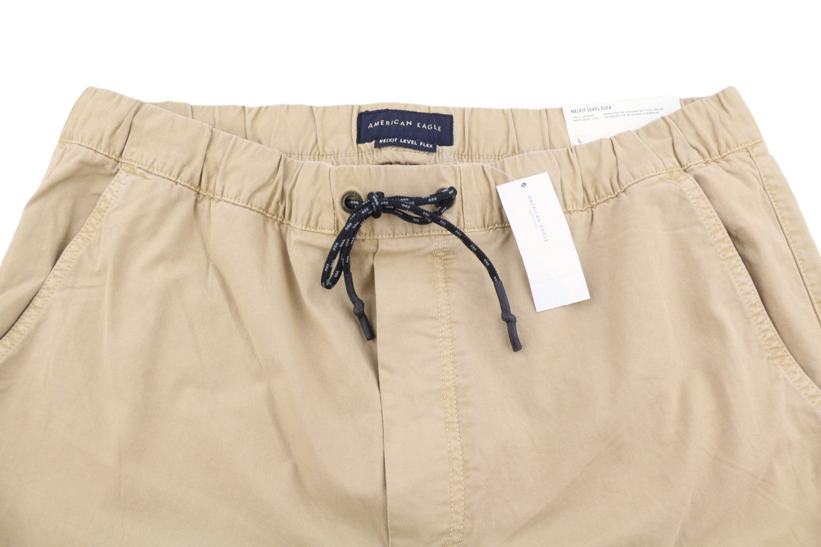 AMERICAN EAGLE OUTFITTERS Twill Jogger Men Trousers L Beige Next Level Flex