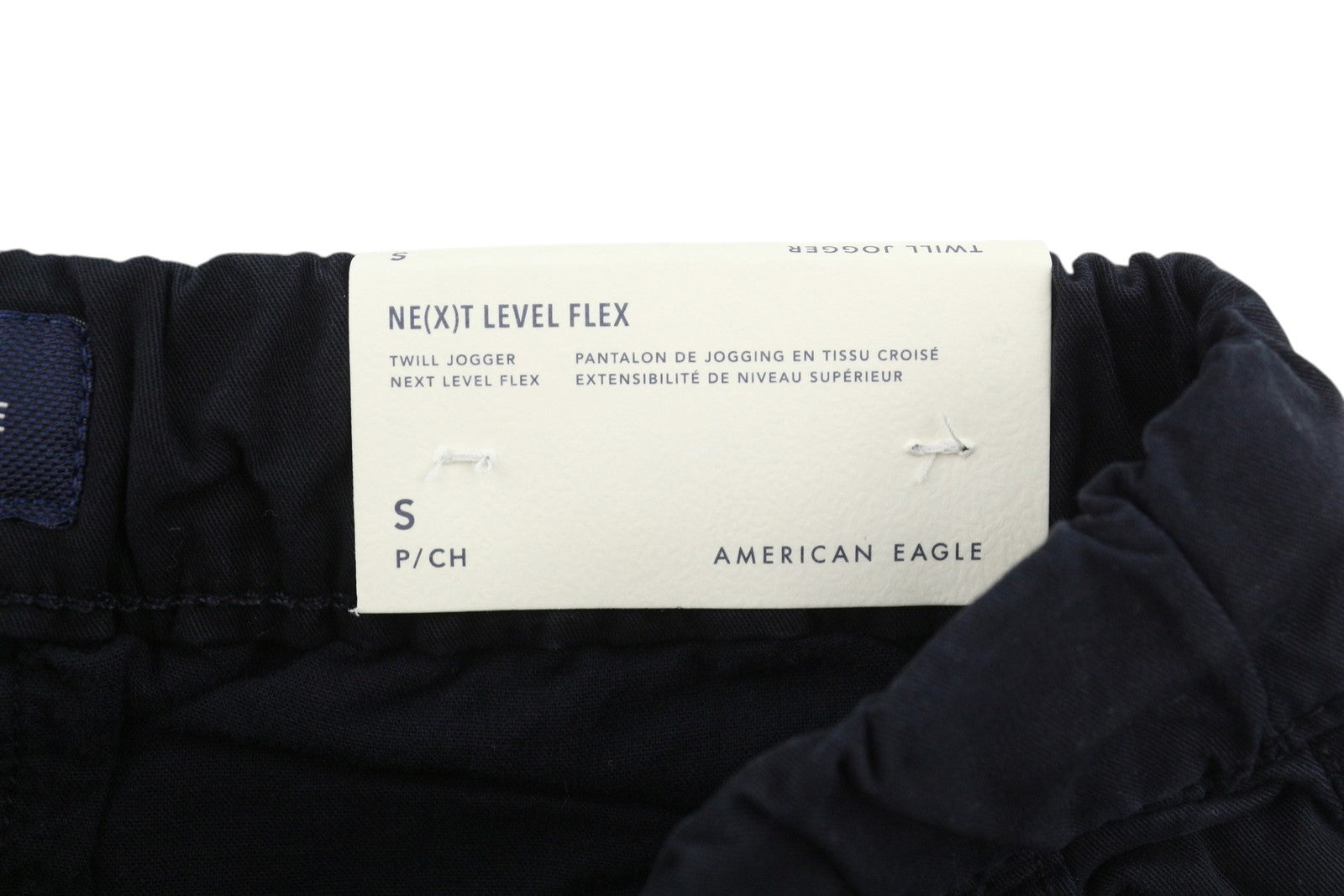 AMERICAN EAGLE OUTFITTERS Twill Jogger Men Trousers S Black Flex Stretch