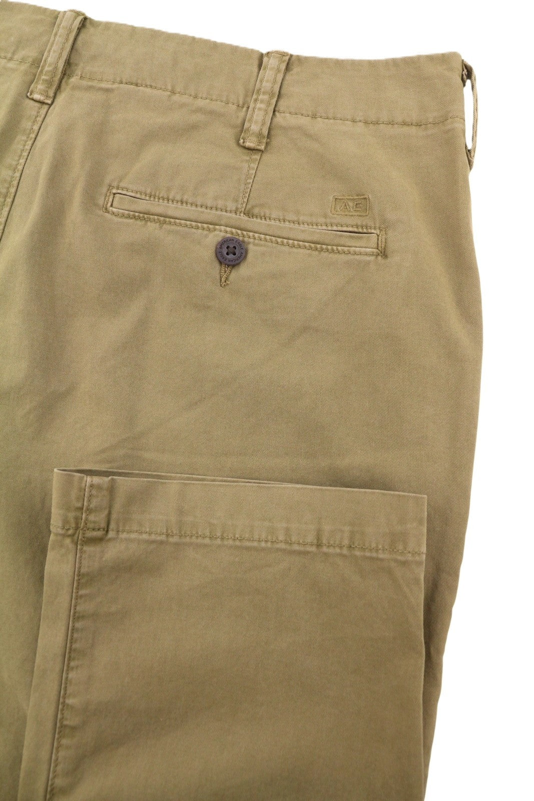 AMERICAN EAGLE OUTFITTERS Flex Slim Men Trousers W36/L30 Brown Zip Fly Cropped
