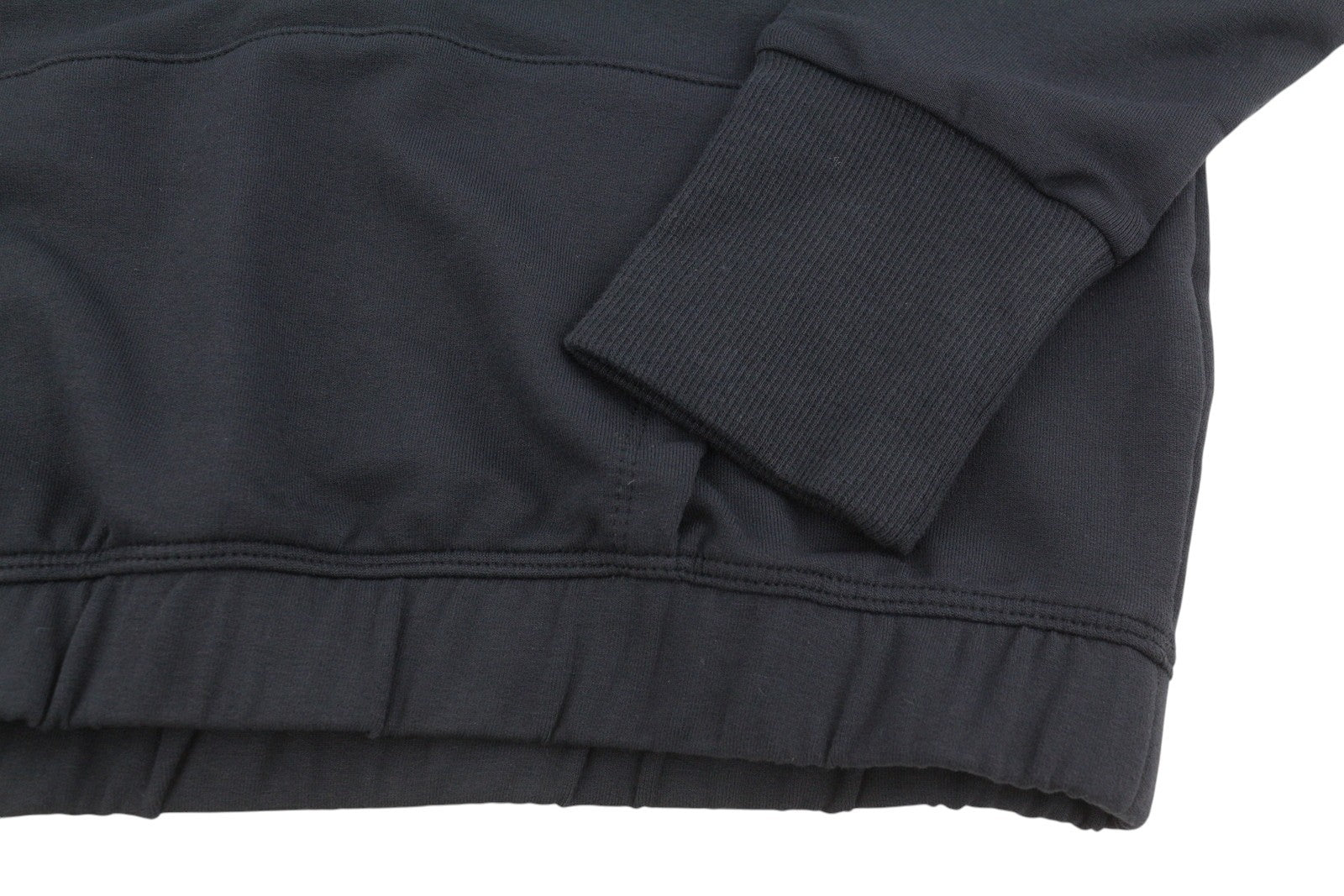GYMSHARK Women Sweatshirt S Black Cropped Kangaroo Pocket Sports