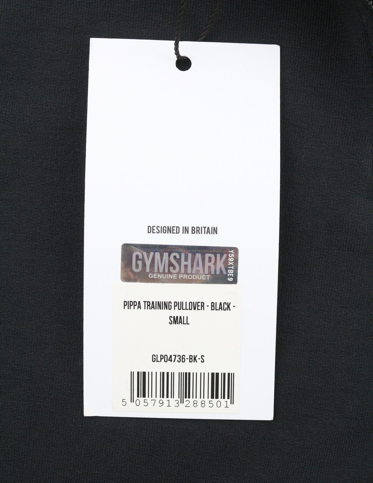 GYMSHARK Women Sweatshirt S Black Cropped Kangaroo Pocket Sports