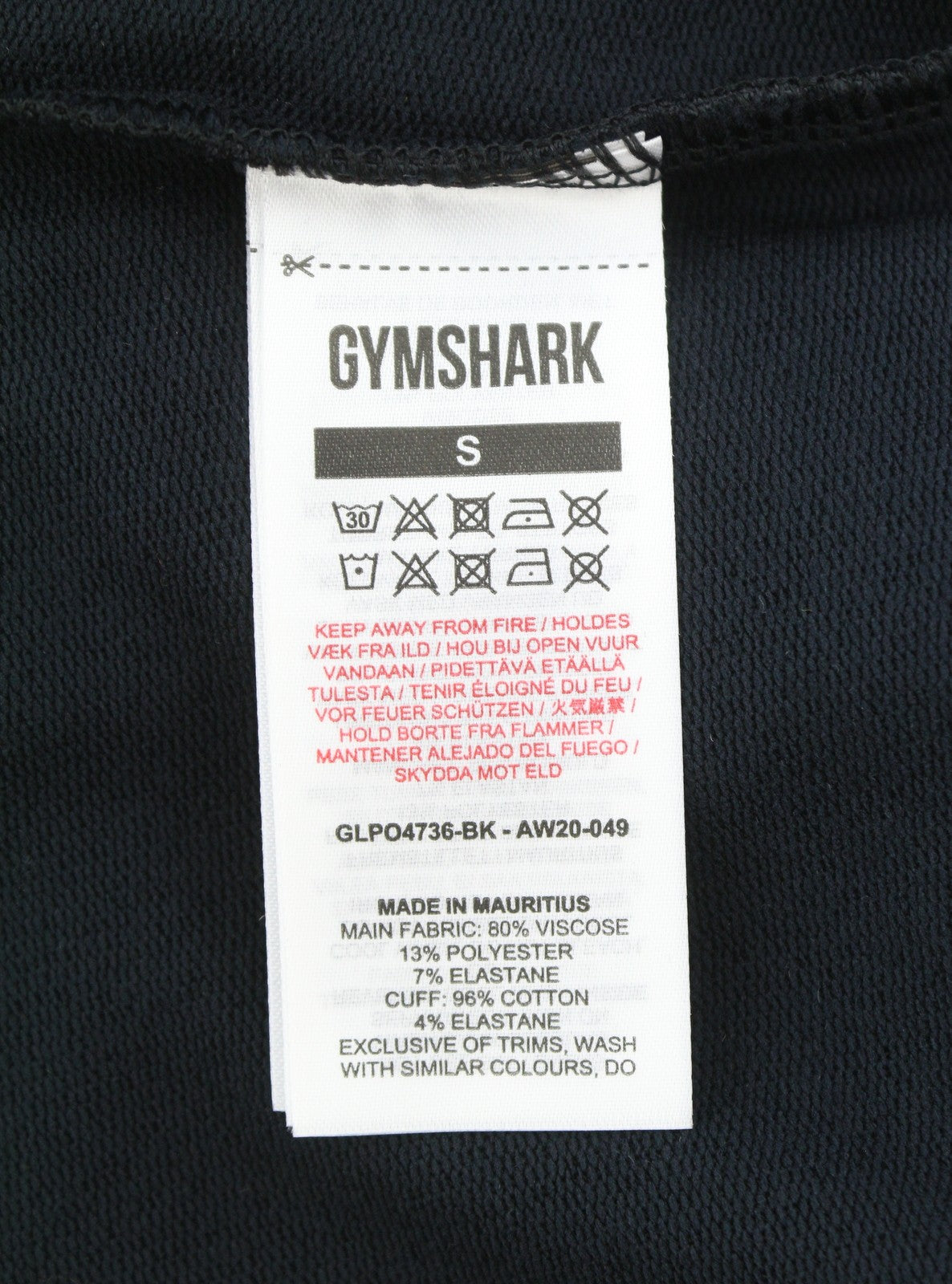 GYMSHARK Women Sweatshirt S Black Cropped Kangaroo Pocket Sports