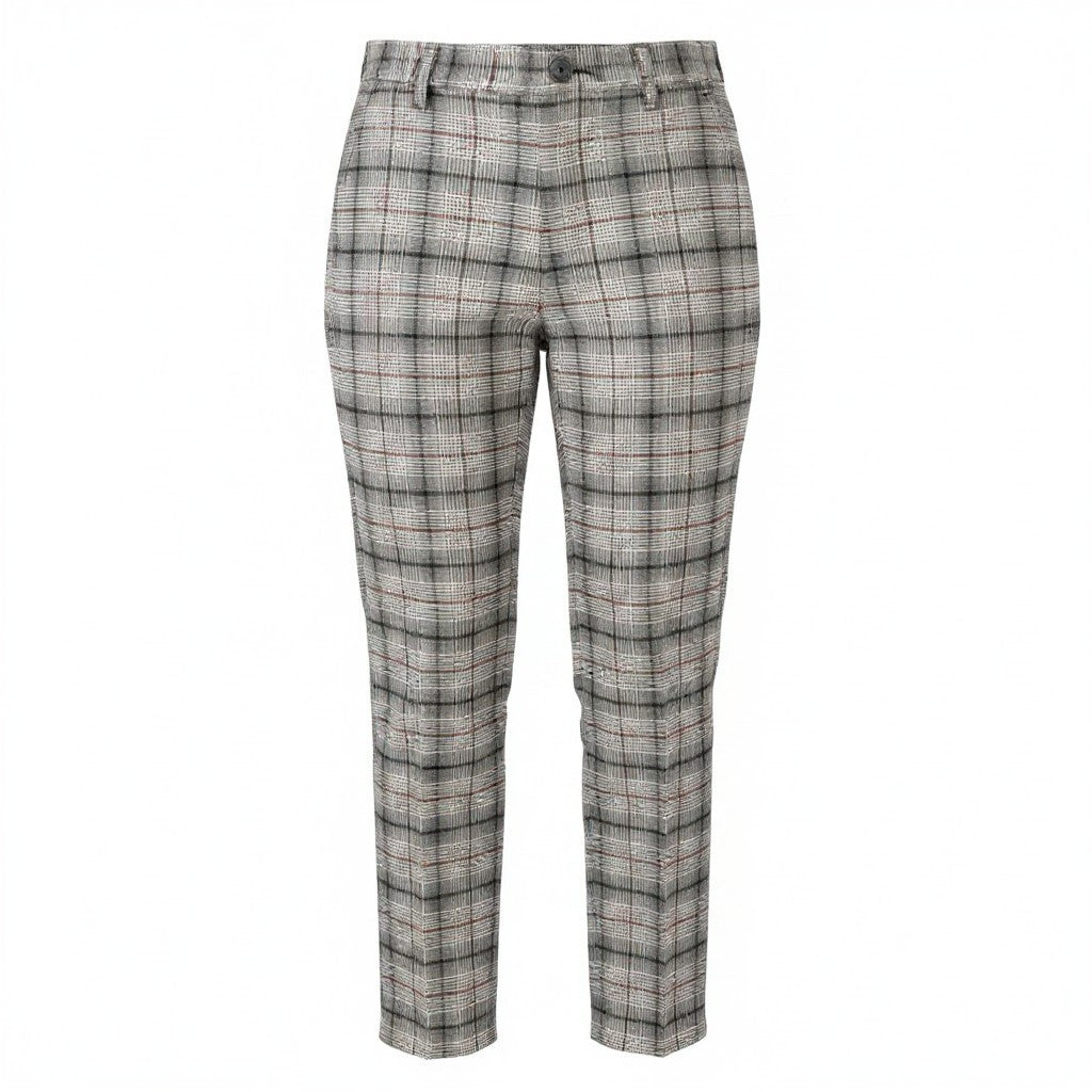 AMERICAN EAGLE OUTFITTERS Super Hi-Rise Skinny Stretch Women Trousers W31 Plaid