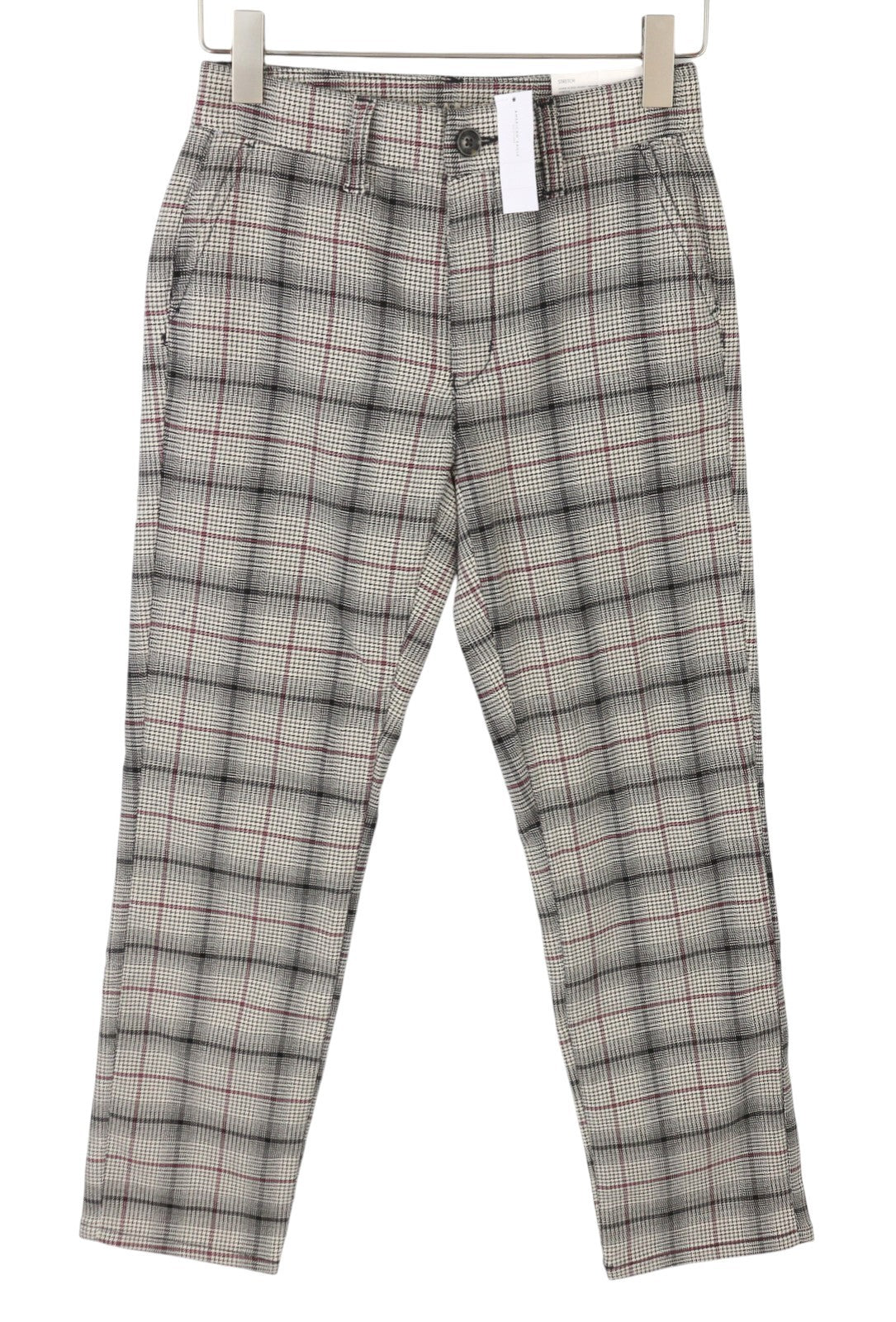 AMERICAN EAGLE OUTFITTERS Super Hi-Rise Skinny Stretch Women Trousers W31 Plaid