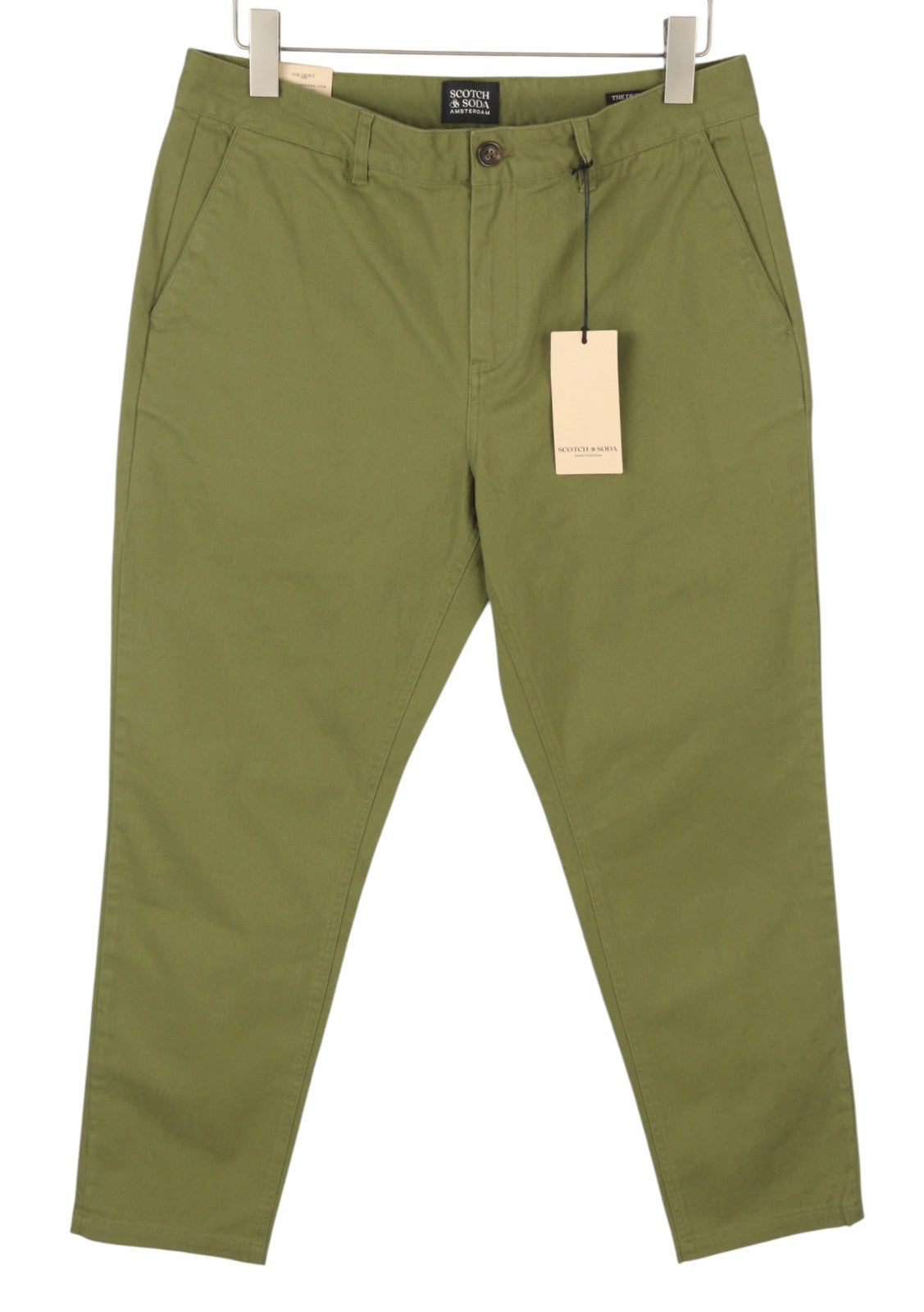 SCOTCH & SODA The Drift Men Trousers W31/L32 Green Regular Tapered Fit