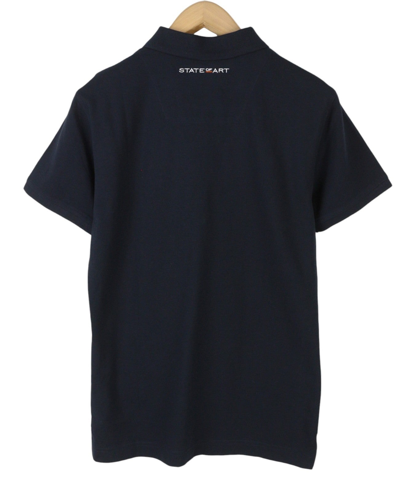 STATE OF ART Men Polos L Dark Blue Regular Fit Cotton Short Sleeve