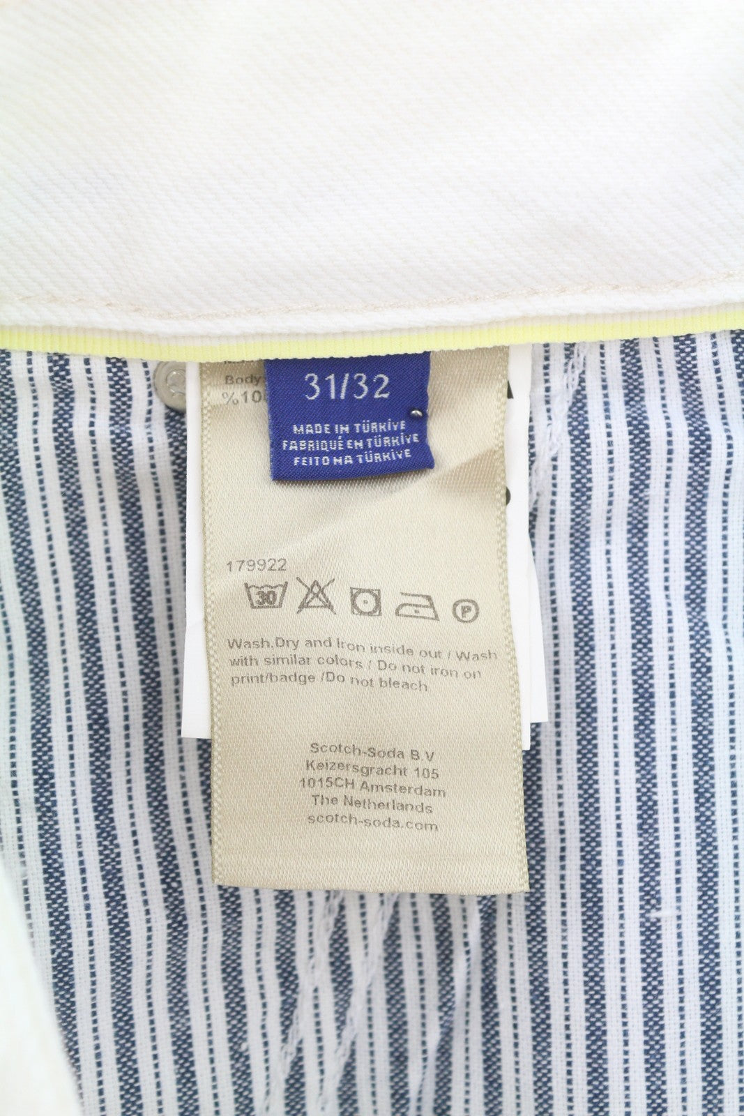 SCOTCH & SODA The Daze Men Jeans W31/L32 White Button Fly Wide Leg Cargo