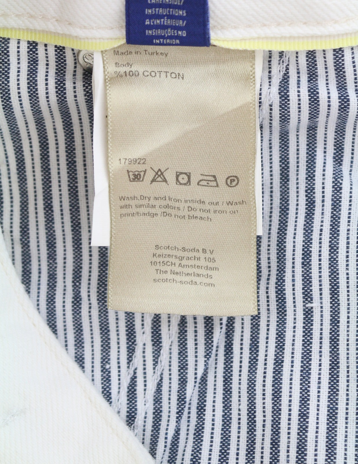 SCOTCH & SODA The Daze Men Jeans W31/L32 White Button Fly Wide Leg Cargo