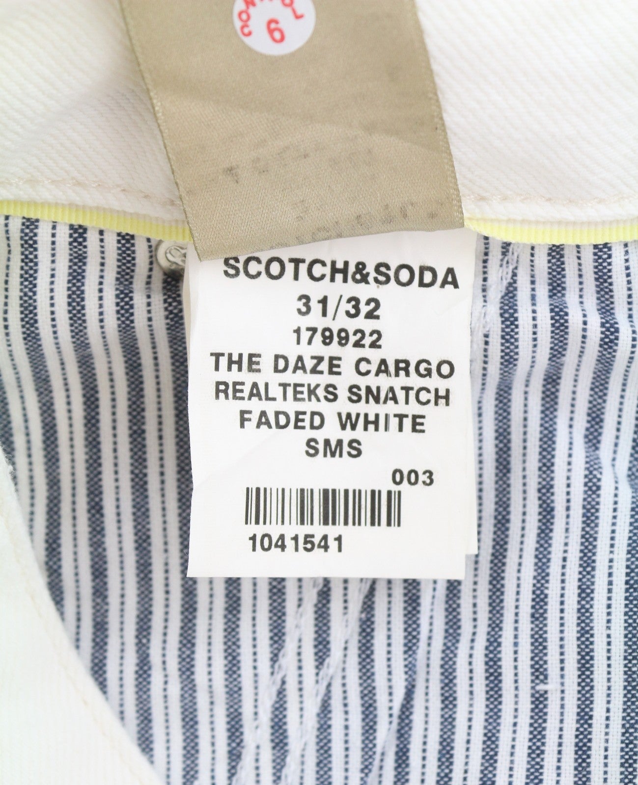 SCOTCH & SODA The Daze Men Jeans W31/L32 White Button Fly Wide Leg Cargo