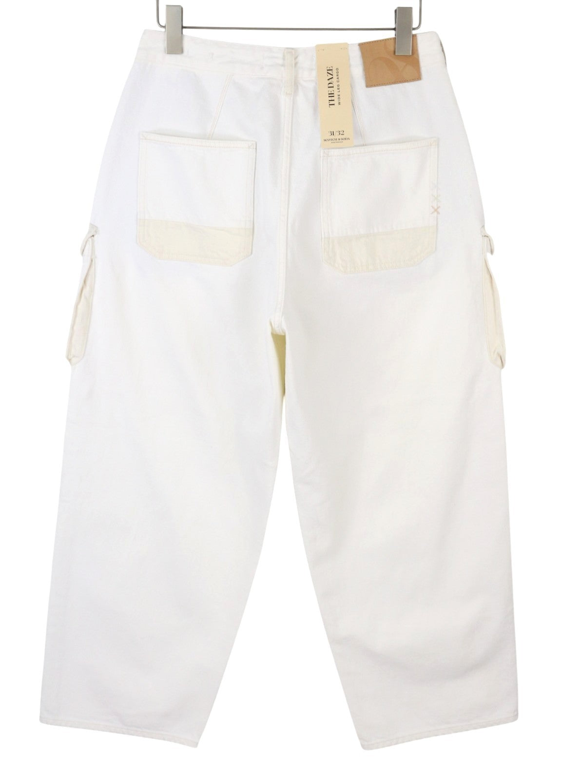 SCOTCH & SODA The Daze Men Jeans W31/L32 White Button Fly Wide Leg Cargo