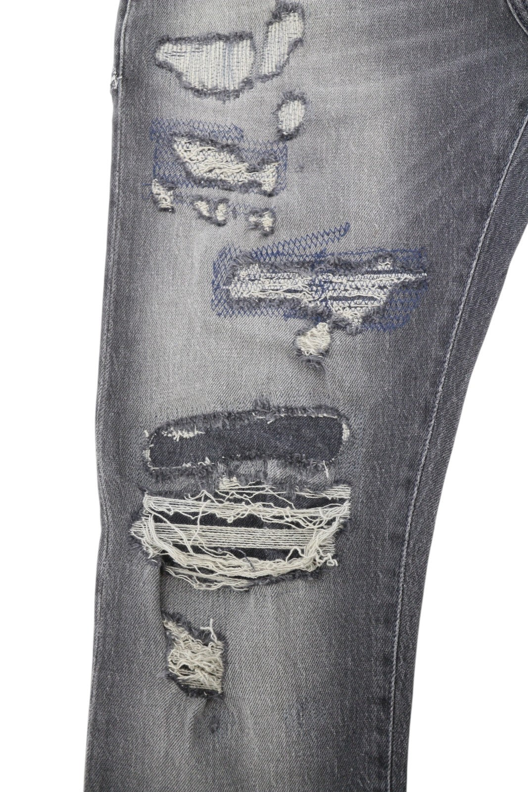 SCOTCH & SODA Ralston Men Jeans W31/L32 Grey Faded Distress Regular Slim Fit
