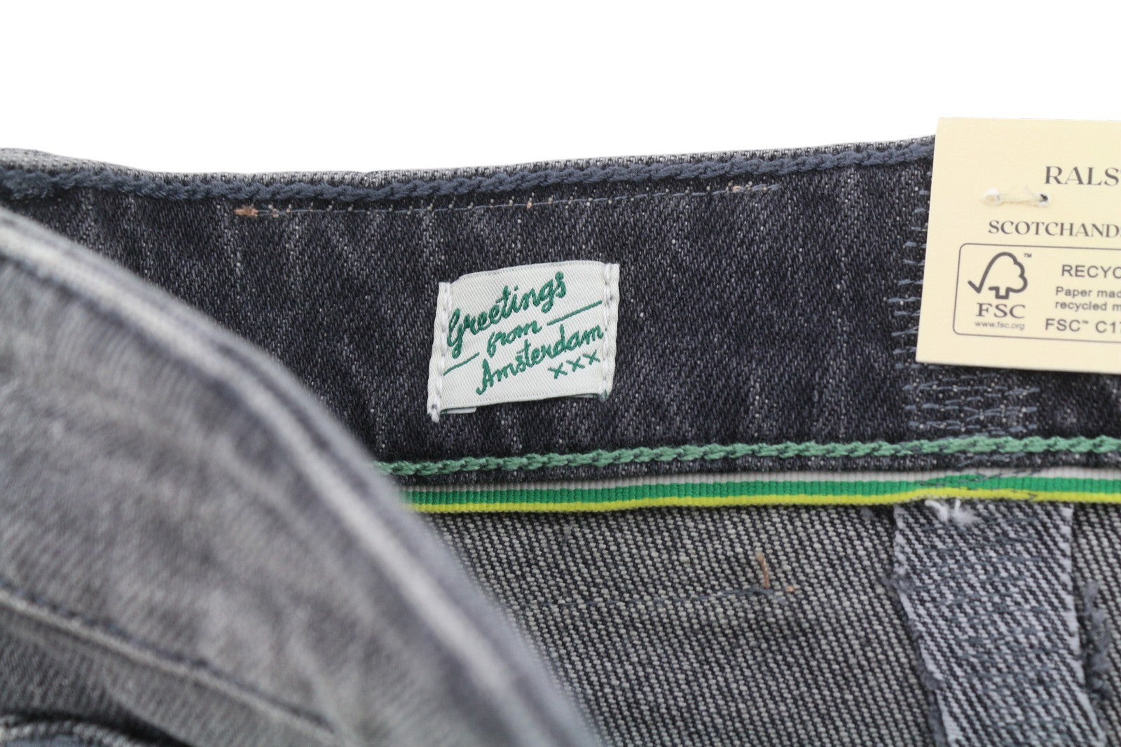SCOTCH & SODA Ralston Men Jeans W31/L32 Grey Faded Distress Regular Slim Fit