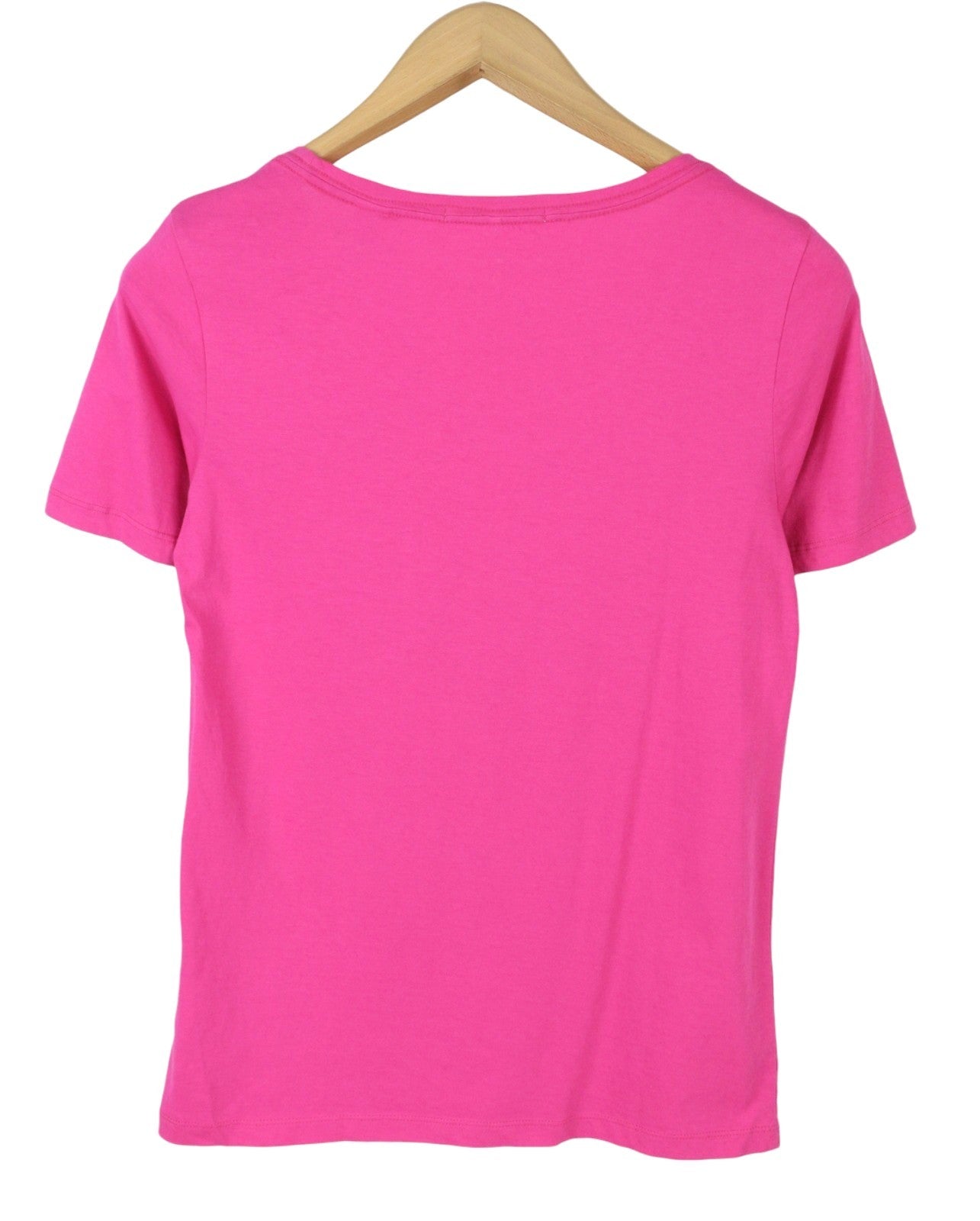 MAISON SCOTCH Women T-Shirt XS Pink Round Neck Patch Pocket Short Sleeve
