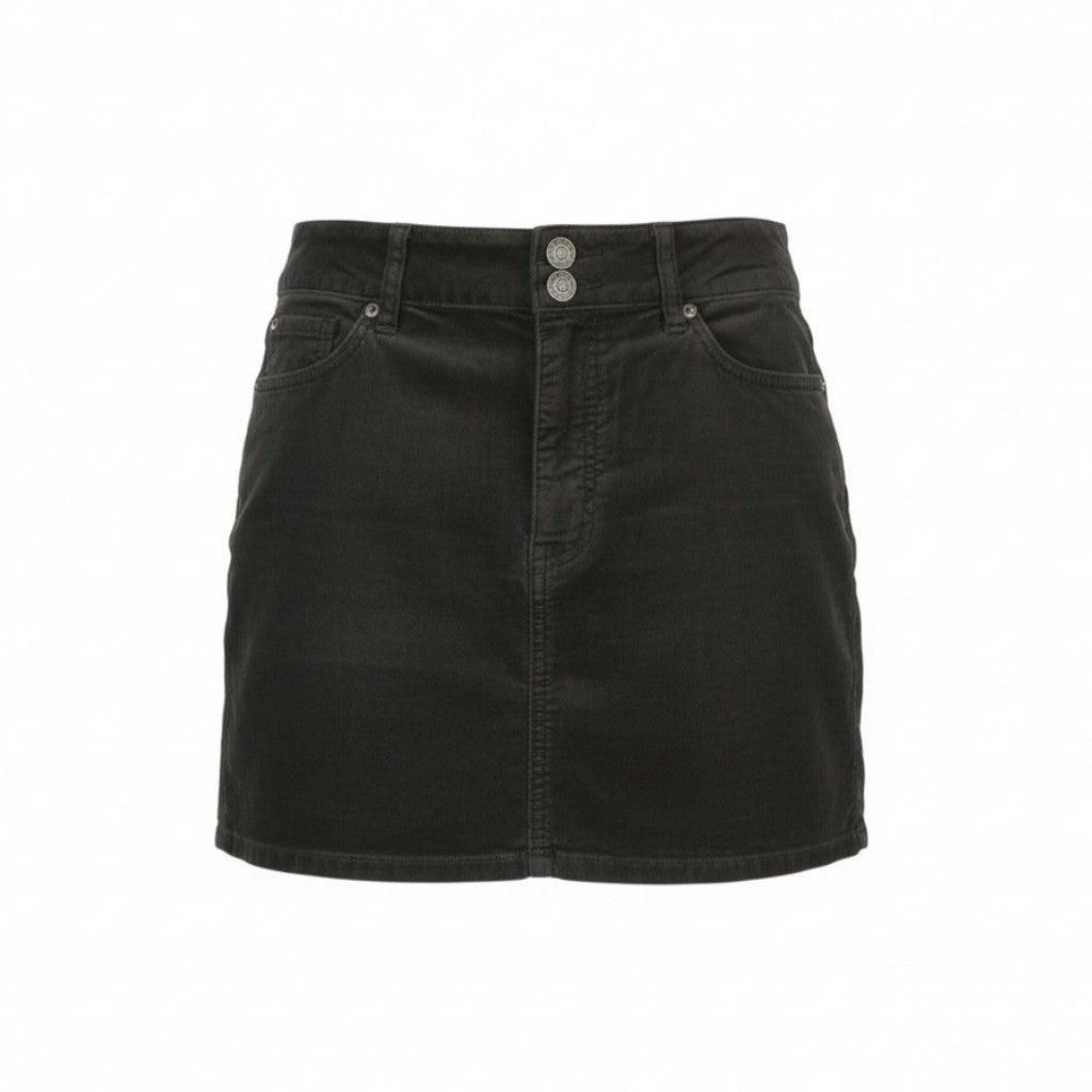 AMERICAN EAGLE OUTFITTERS Hi-Rise Mini Super Stretch Women Skirt UK14 Black Mini