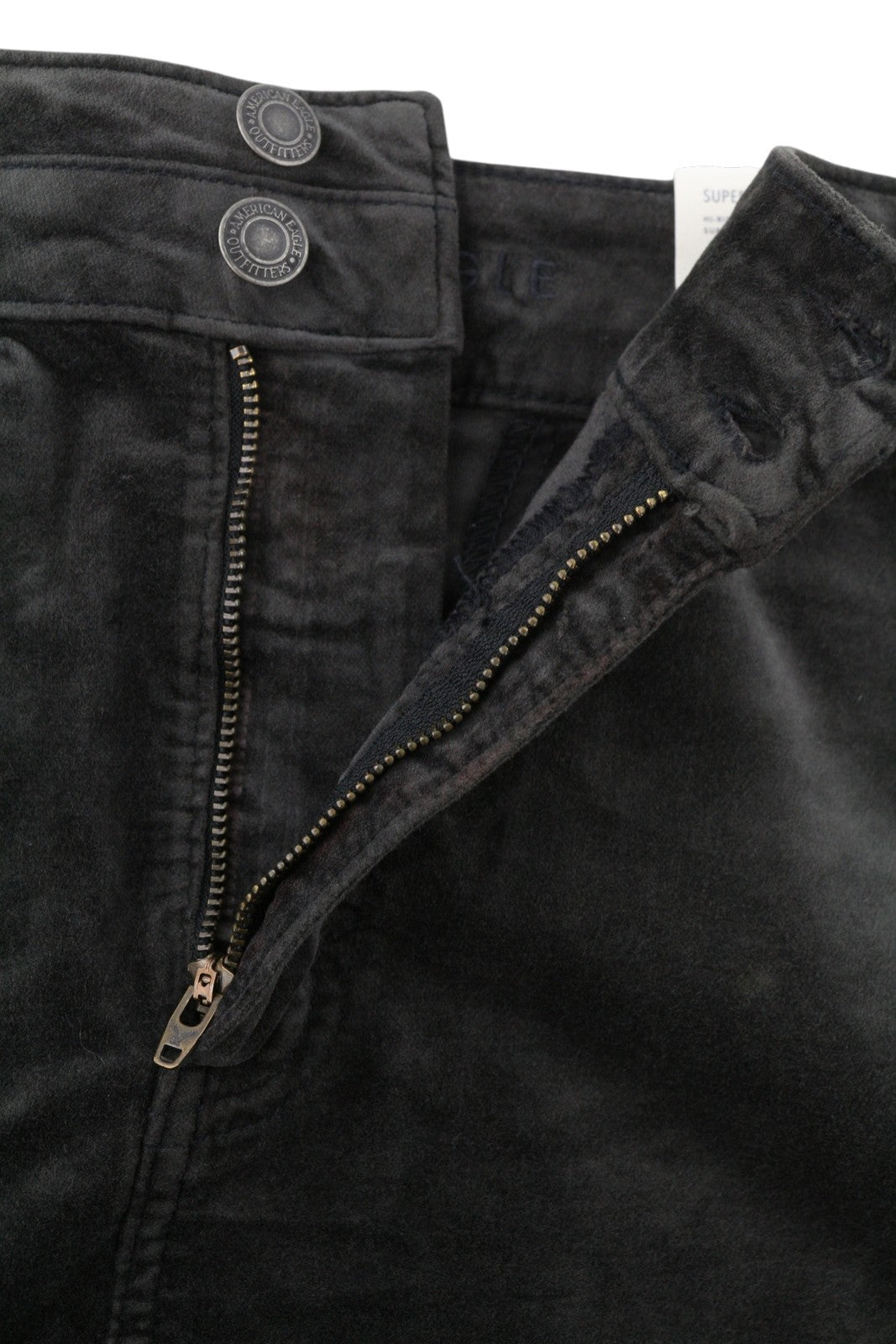 AMERICAN EAGLE OUTFITTERS Hi-Rise Mini Super Stretch Women Skirt UK14 Black Mini