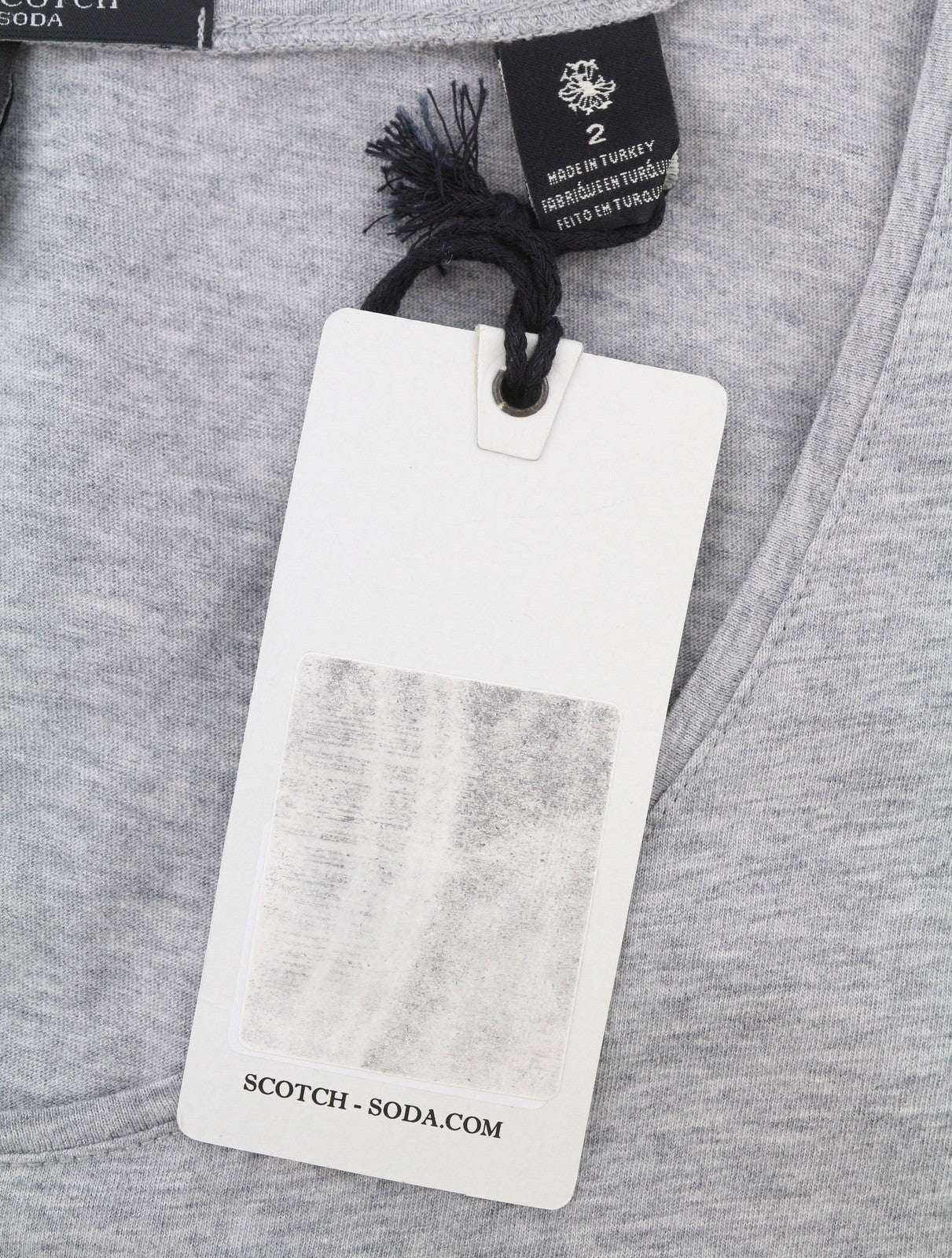 MAISON SCOTCH Women T-Shirt XS Grey Melange Round Neck Tank Top Sleeveless
