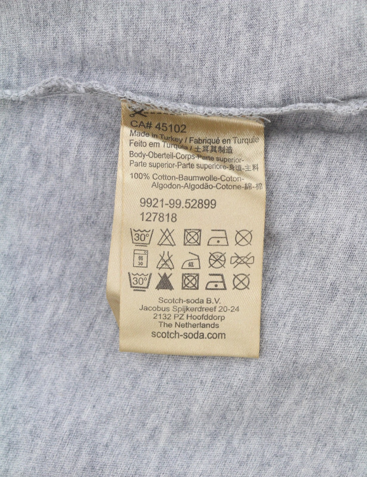 MAISON SCOTCH Women T-Shirt XS Grey Melange Round Neck Tank Top Sleeveless