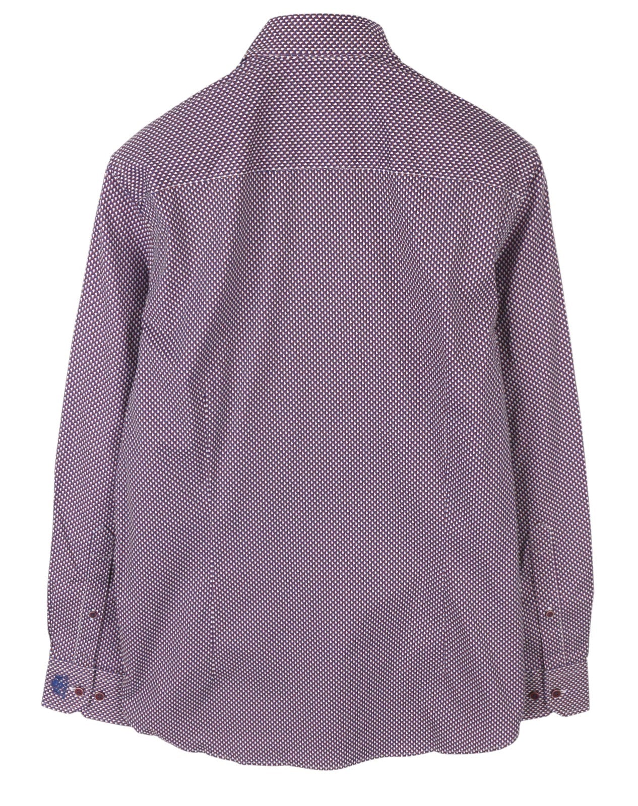 STATE OF ART Men Shirt S All-Over Print Button Down Neck Patch Pocket