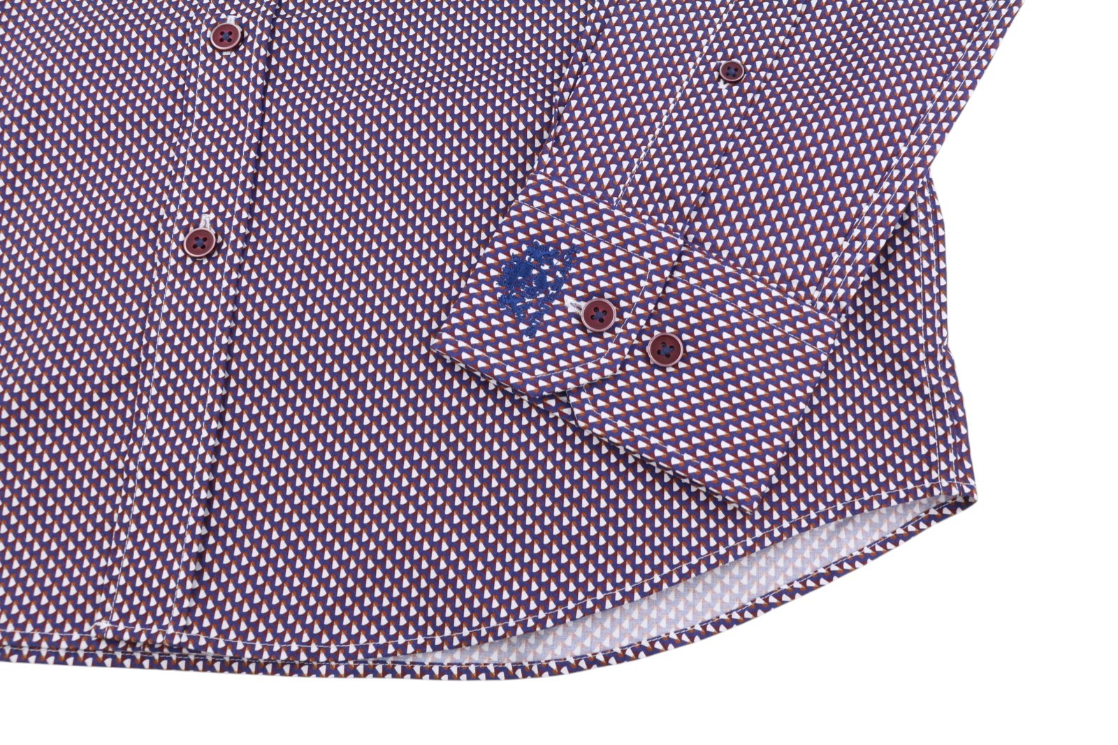 STATE OF ART Men Shirt S All-Over Print Button Down Neck Patch Pocket