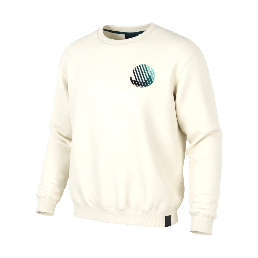 SCOTCH & SODA Men Sweatshirt L Off White Crew Neck Long Sleeve Pull On