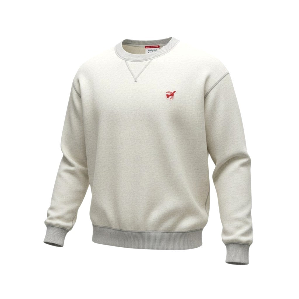 SCOTCH & SODA Men Sweatshirt M Grey Melange Crew Neck Long Sleeve Pull On
