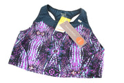 SWEATY BETTY Run Tank Women Top L Purple Stretch Printed Supportive Sleeveless