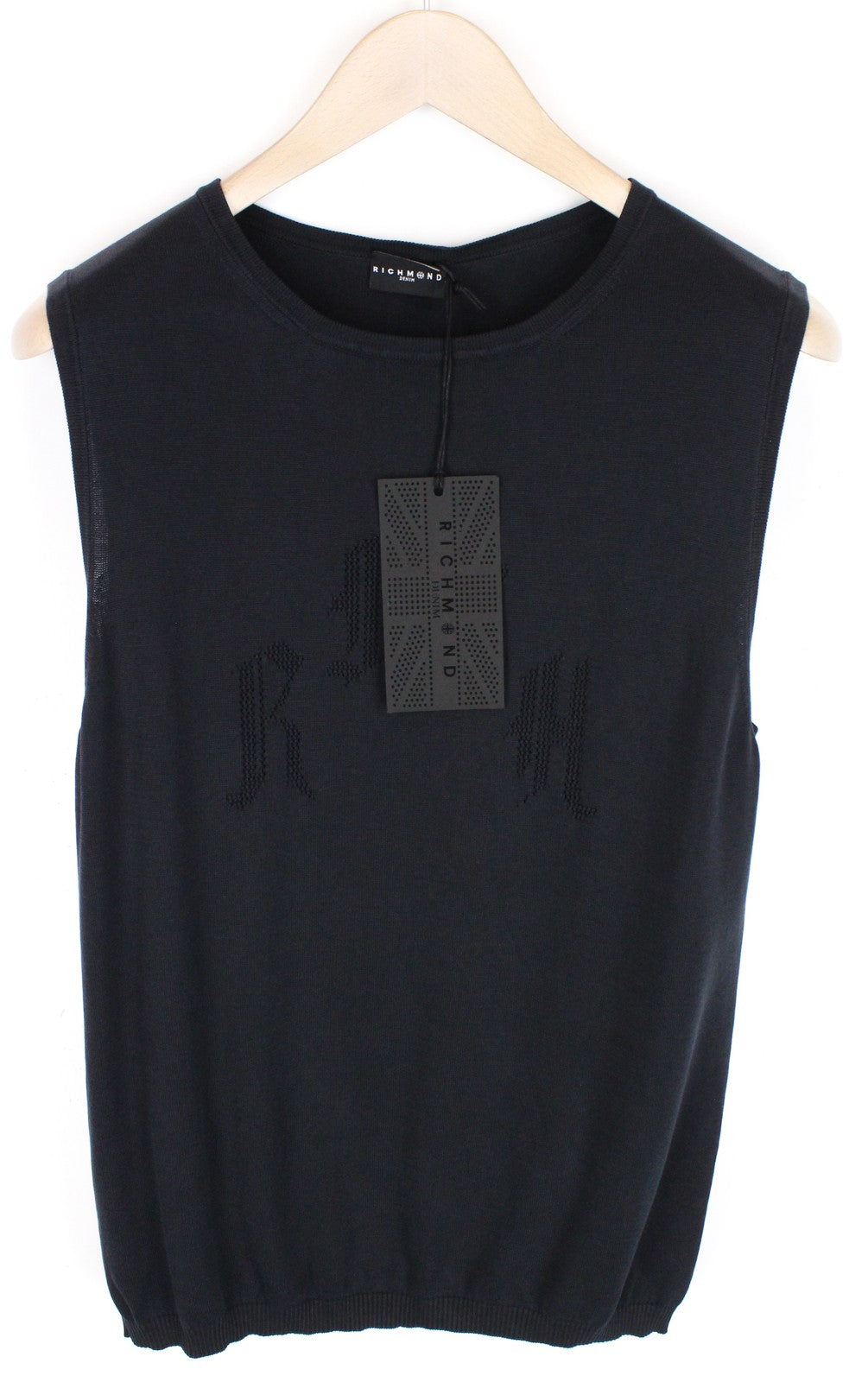 Schwarzer Twill-Pullover