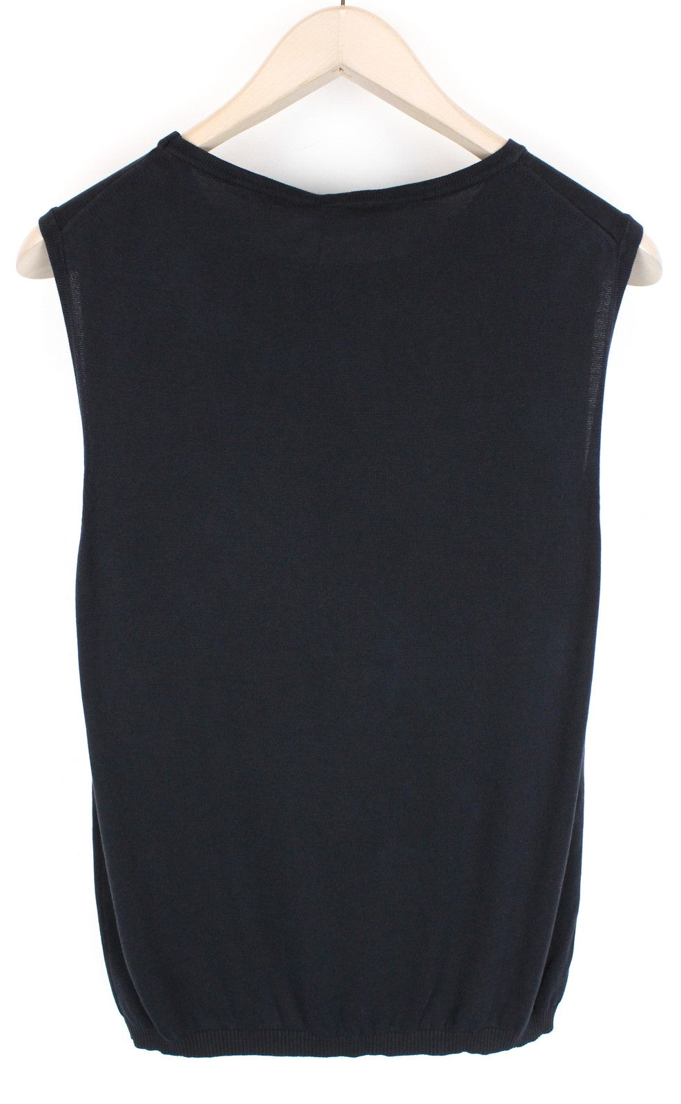 RICHMOND  Men Jumper 50 Black Logo Pure Cotton Sleeveless Knitted Pull On Vest