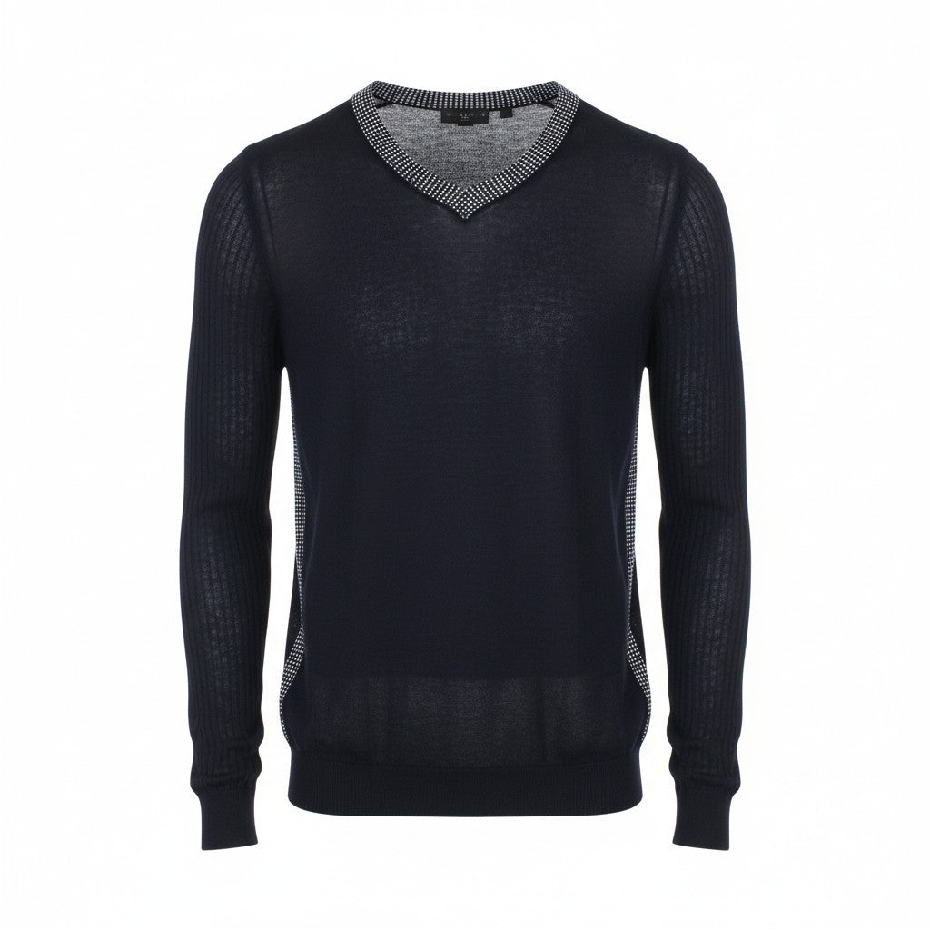 Marineblaues Twill-Sweatshirt